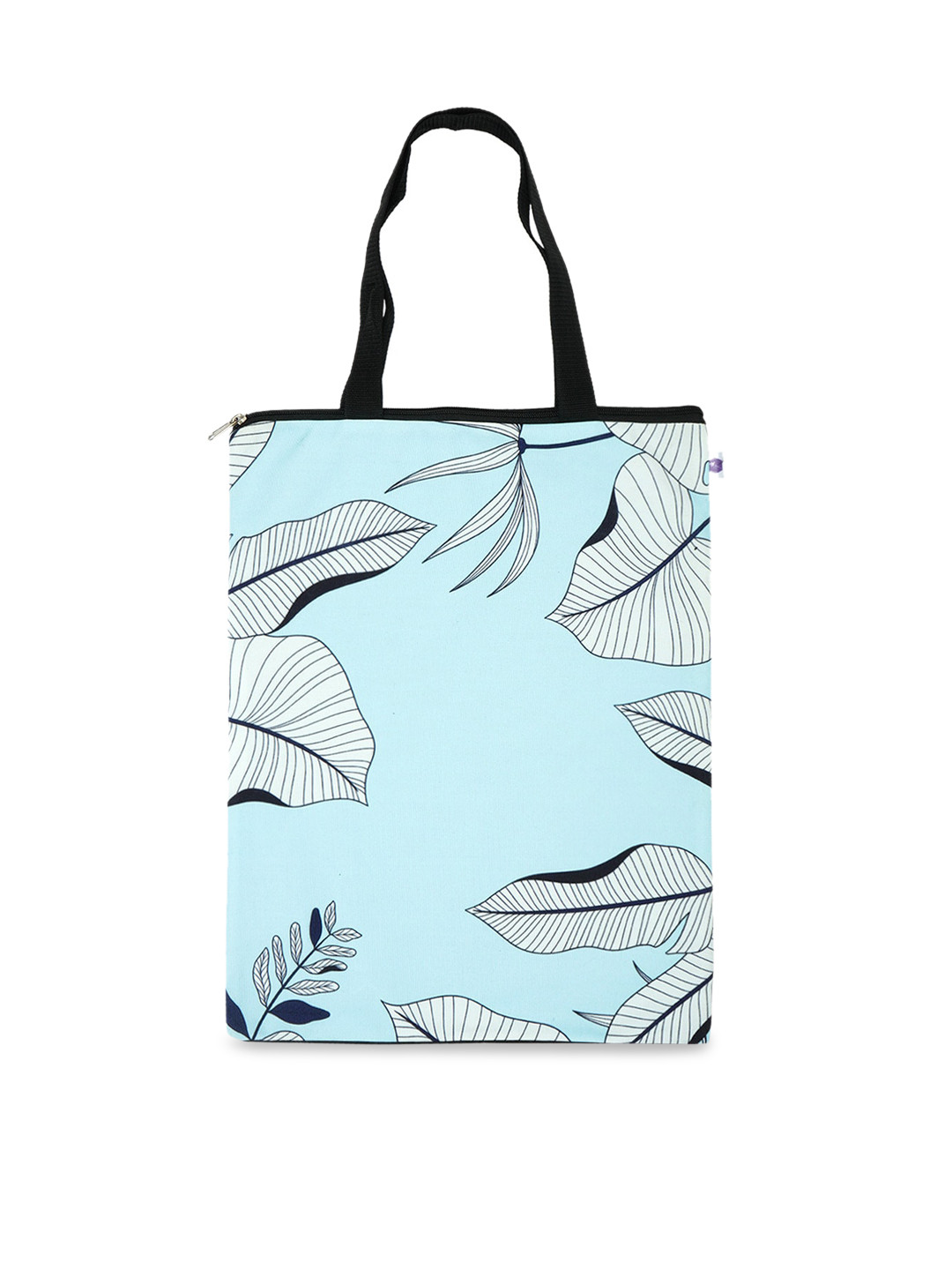 

Crazy Corner Blue Printed Oversized Shopper Tote Bag with Applique
