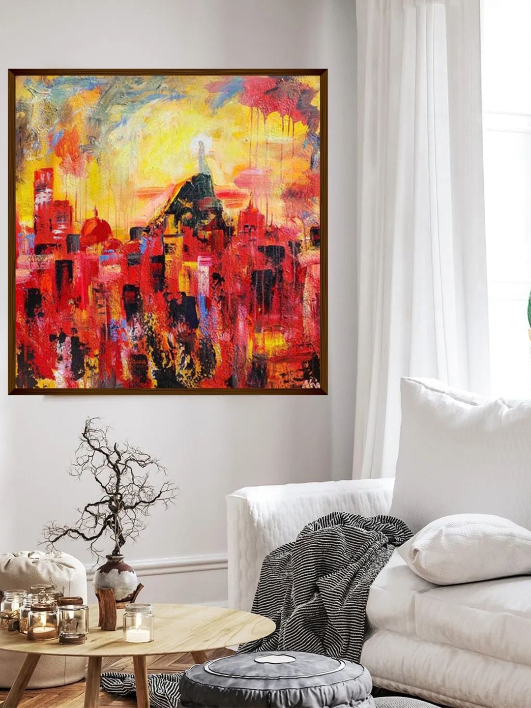 

The Art House Multicolored Abstract Painting Wall Art, Multi