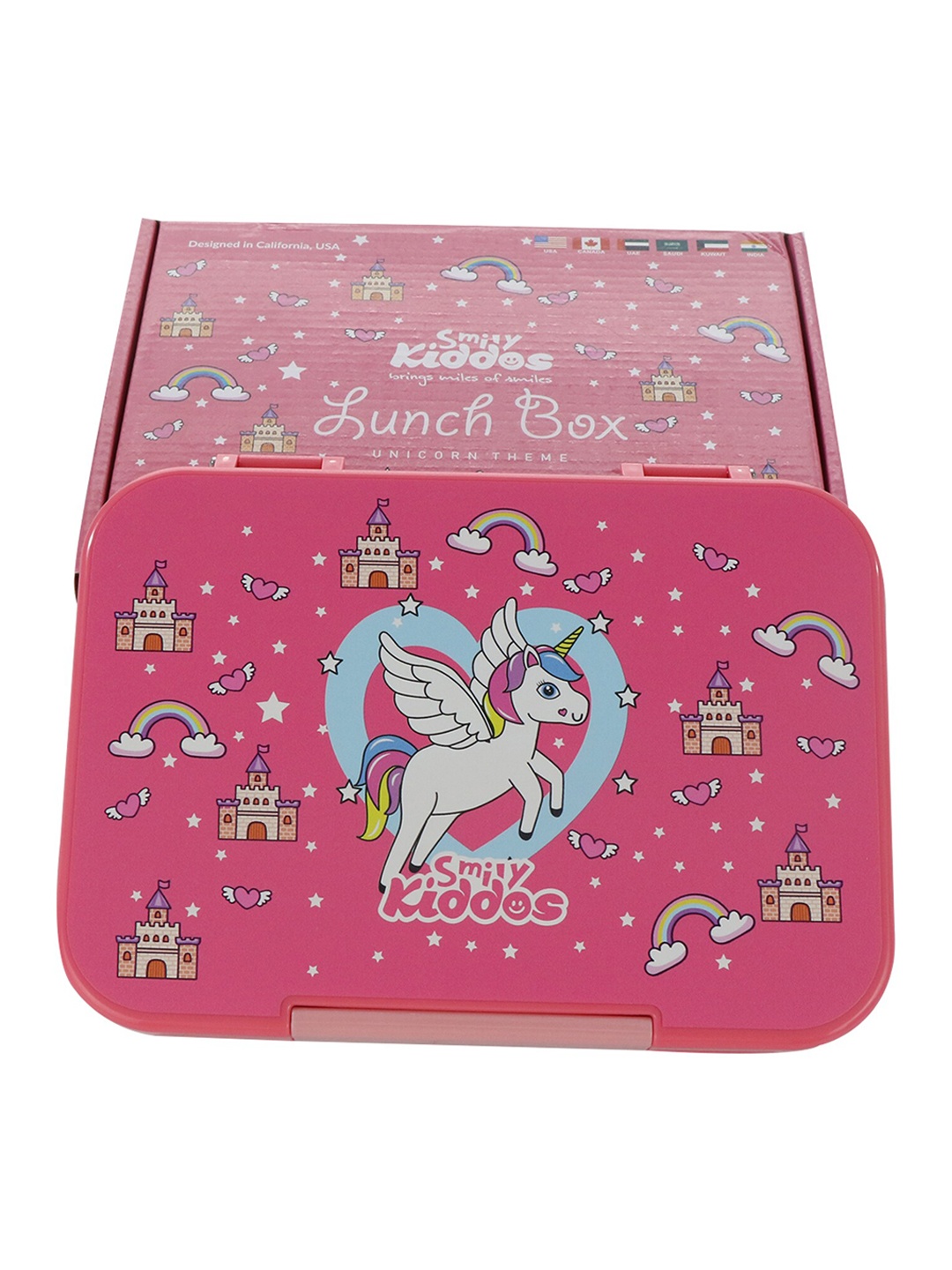 

Smily Kiddos Kids Pink & Blue Unicorn Printed Lunch Box