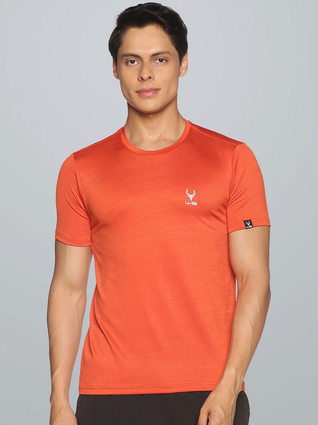 

Wildbrocket Men Orange Slim Fit T-shirt