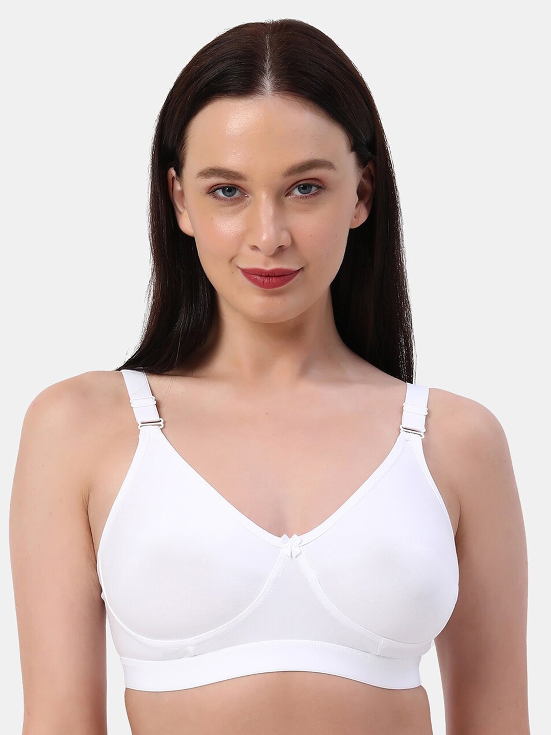 

Planetinner Non Padded Non Wired Everyday Wear High Support Full Coverage Bra CB7, White