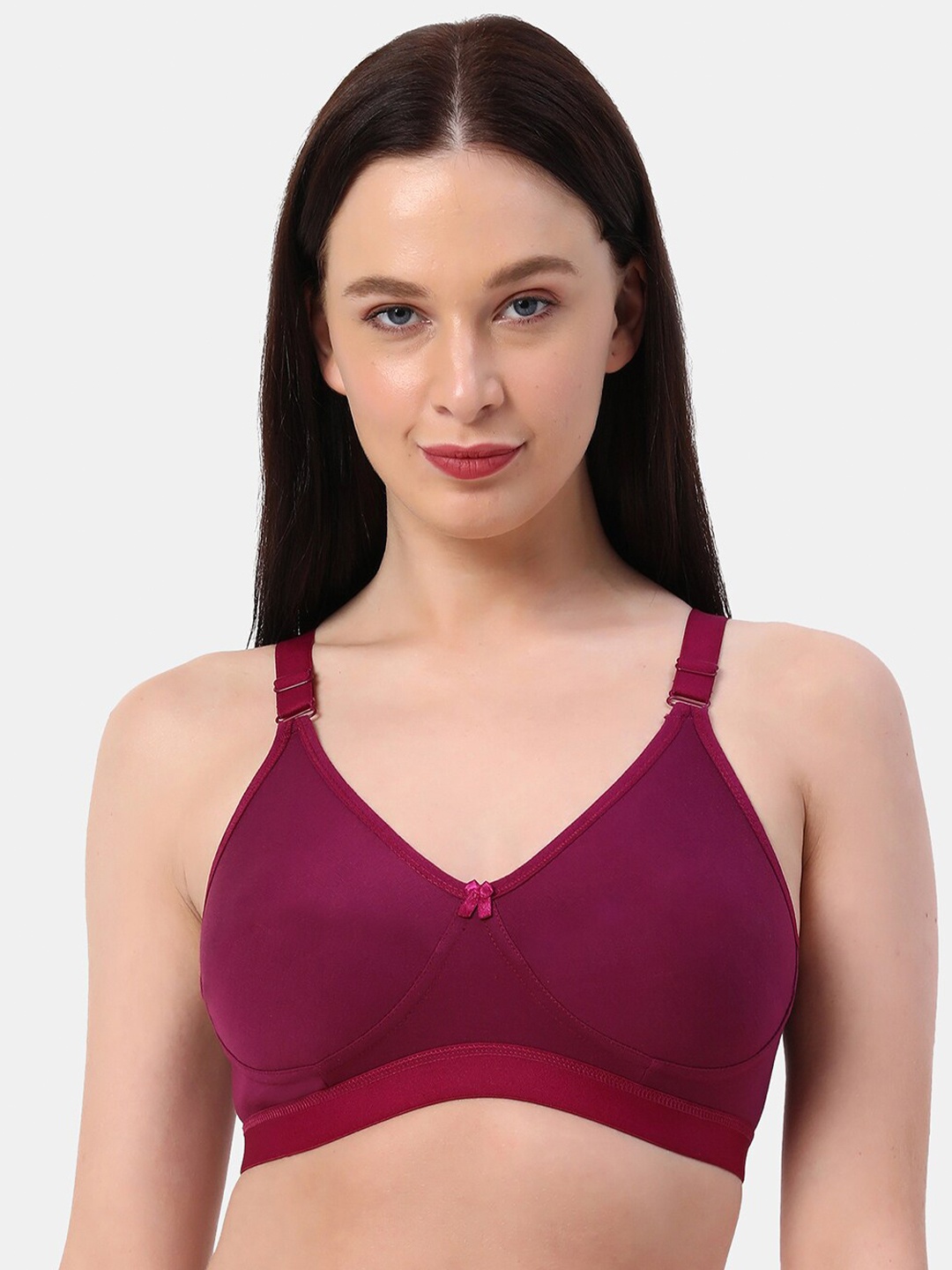 

Planetinner Non Padded Non Wired Everyday Wear High Support Full Coverage Bra CB7, Purple