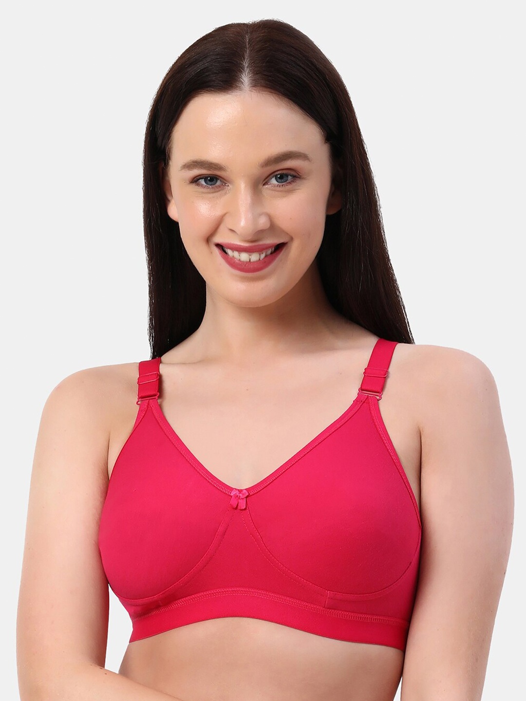 

Planetinner Non Padded Non Wired Everyday Wear High Support Full Coverage Bra CB7, Pink