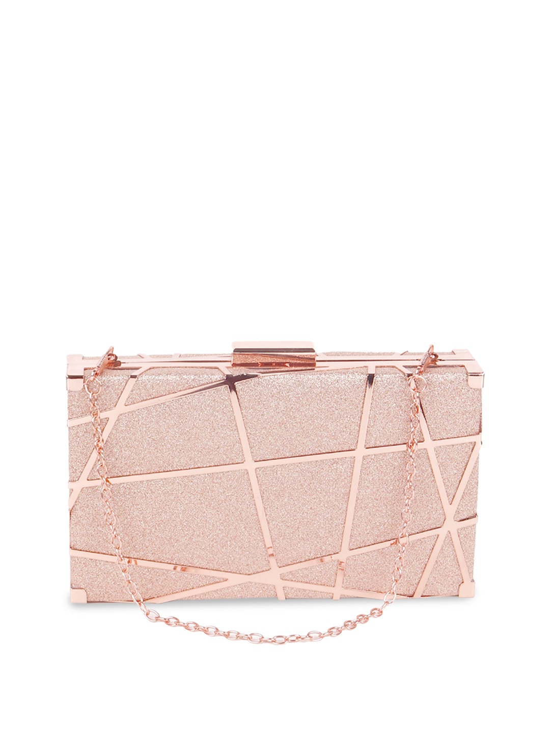 

ODETTE Gold-Toned Embellished Box Clutch