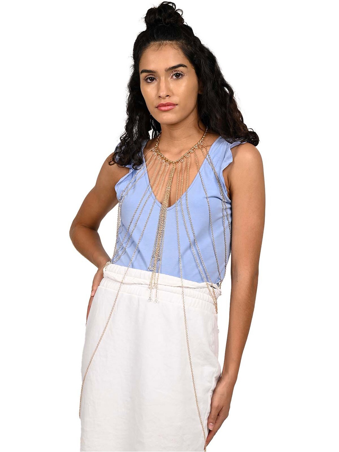 

ODETTE Gold-Toned Gold-Plated Body Chain