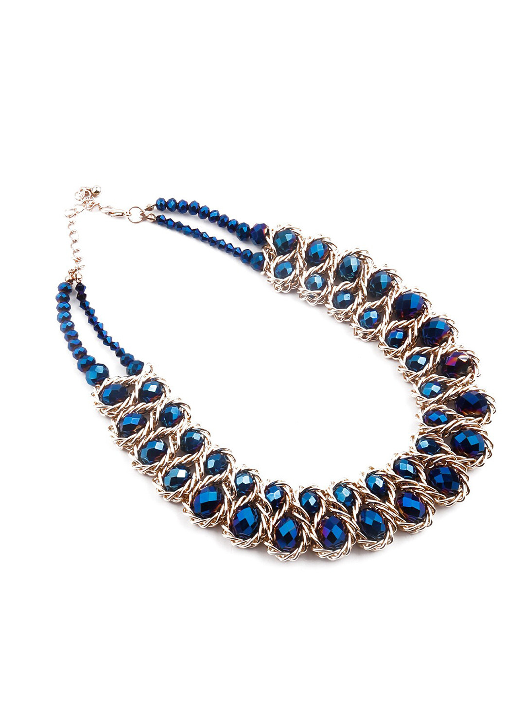 

ODETTE Blue Metal Statement Necklace