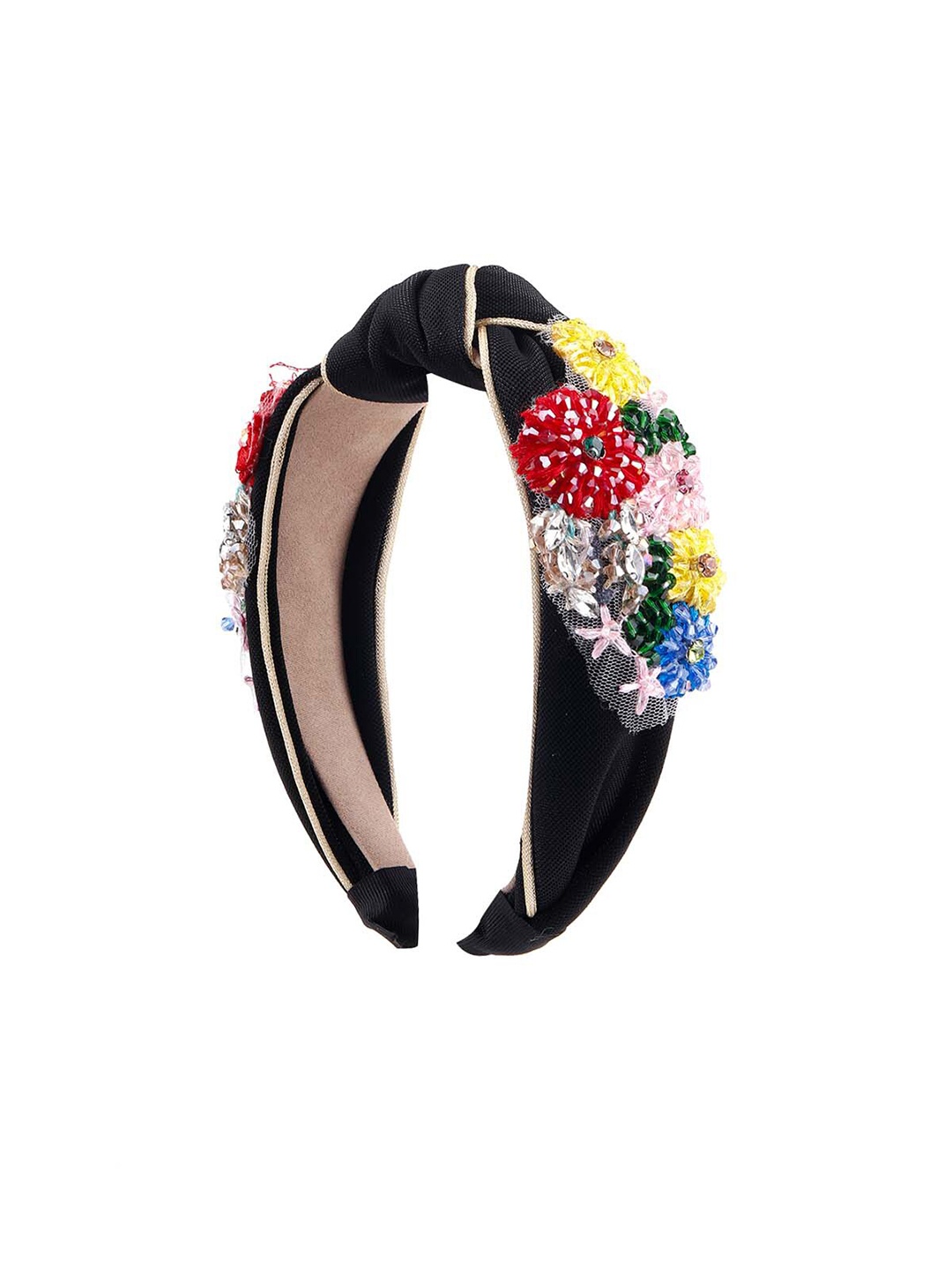 

ODETTE Multicoloured Floral Embellished Hairband, Multi