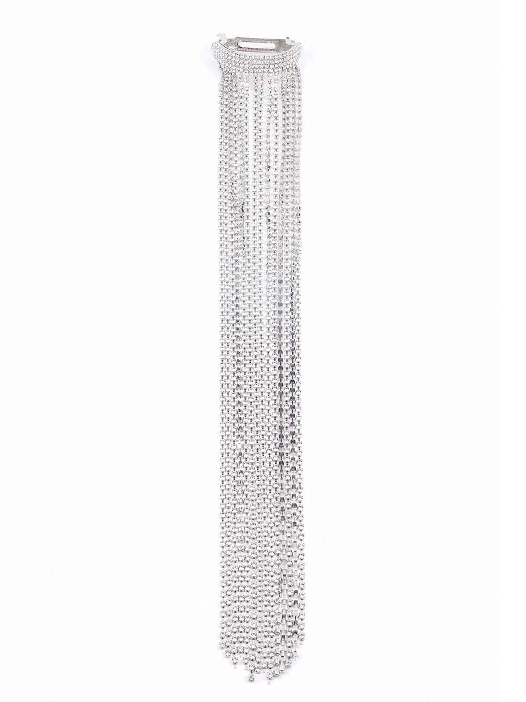 

ODETTE Women Silver-Toned Embellished Claw Clip