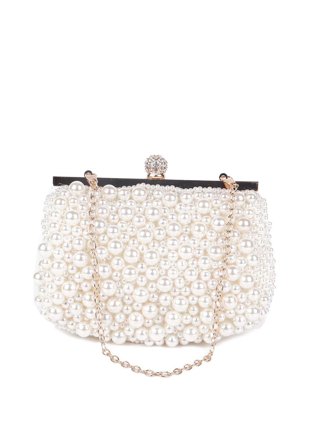 

ODETTE White Embellished Purse Clutch