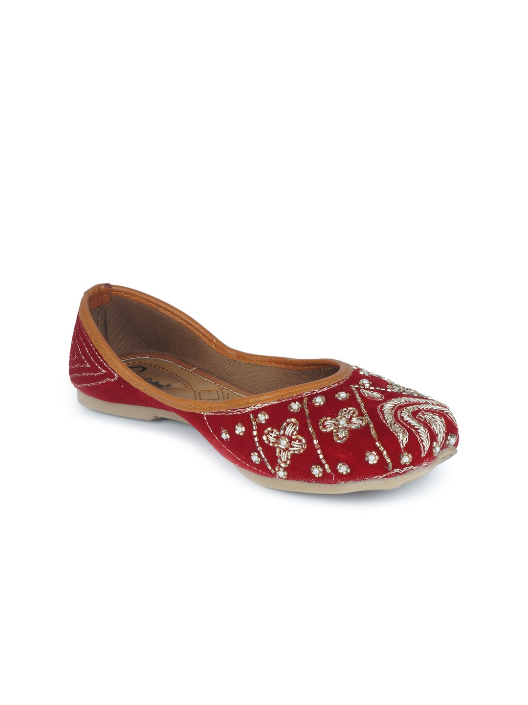 

The Desi Dulhan Women Red Ethnic Flats