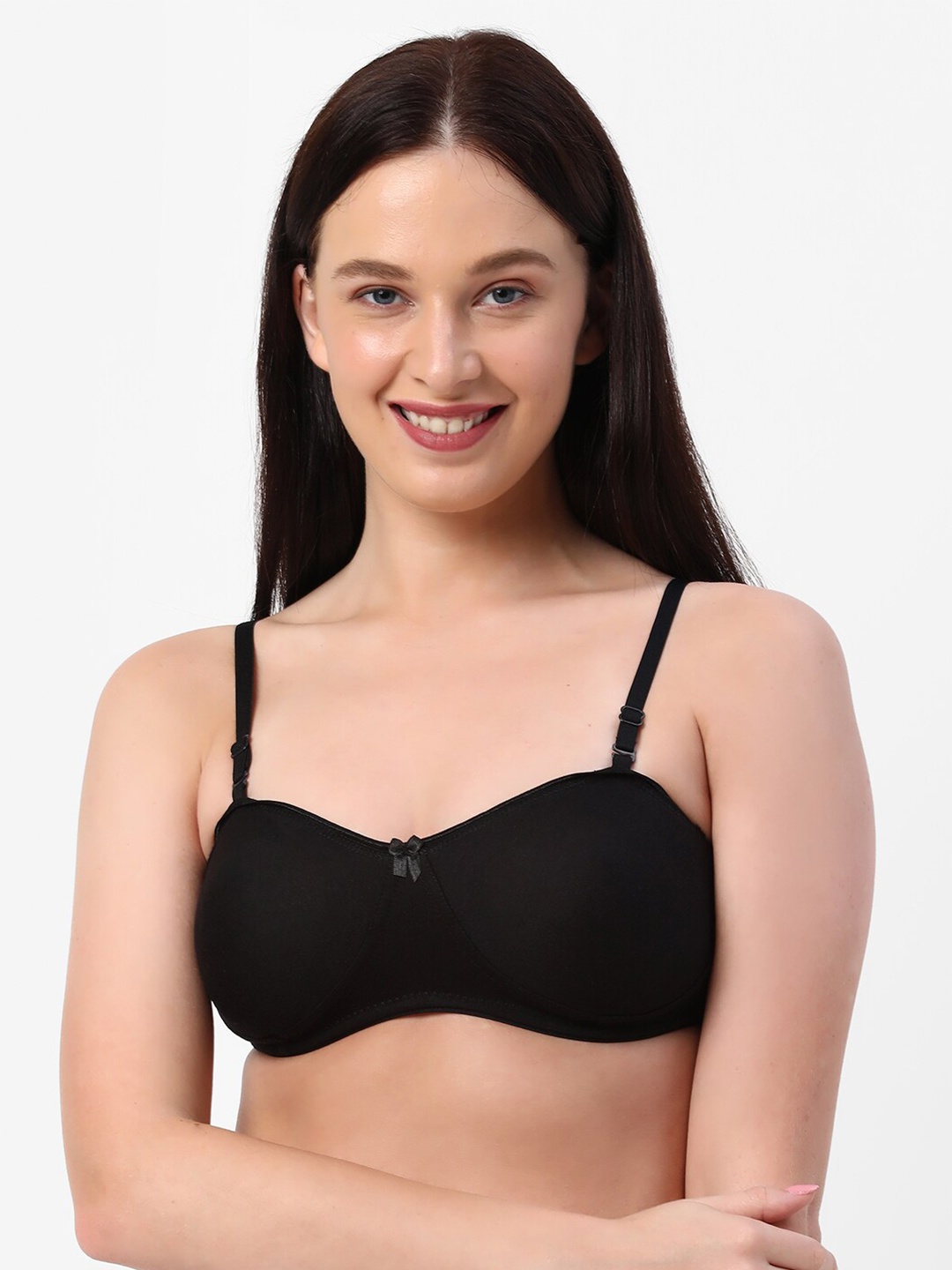 

Planetinner Non Padded Non Wired High Support Balconette Bra SP28, Black