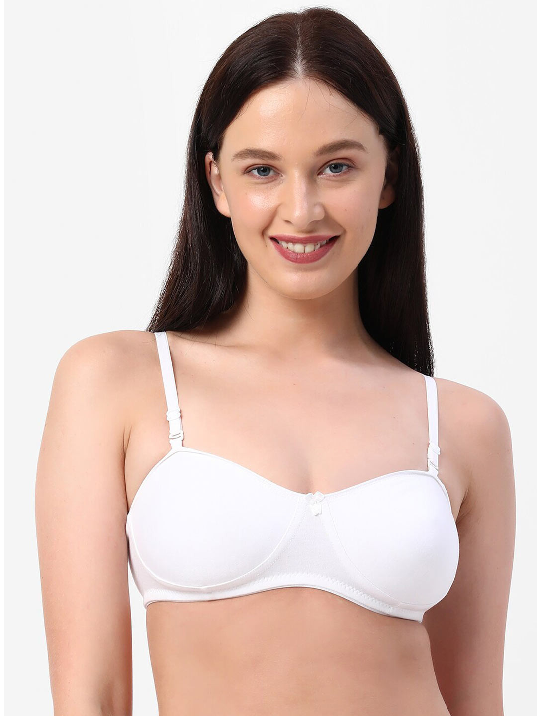 

Planetinner Non Padded Non Wired High Support Balconette Bra SP28, White
