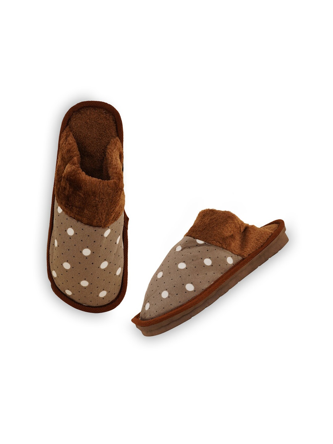 

SAPATOS Men Brown & White Printed Room Slippers