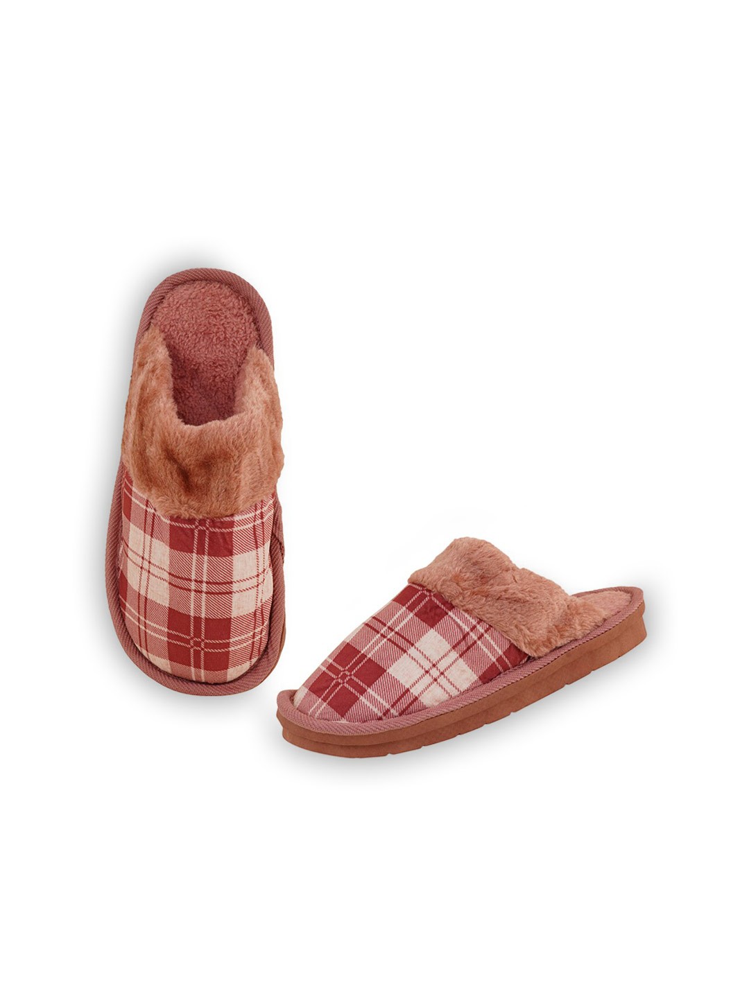 

SAPATOS Men Peach-Coloured & White Slip-On