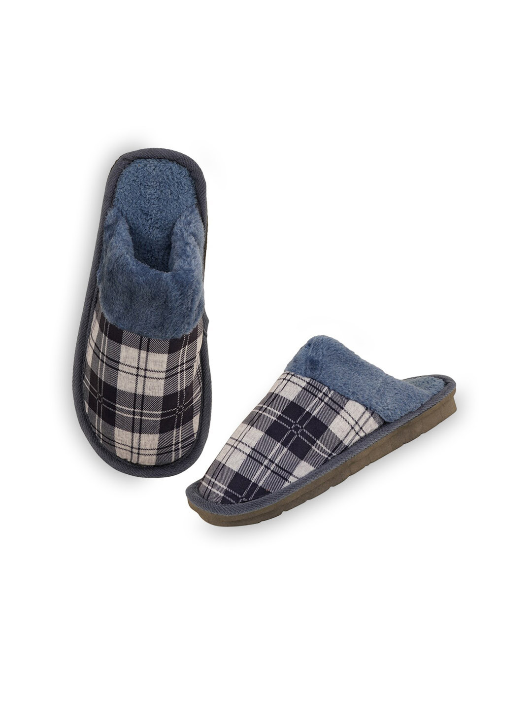 

SAPATOS Men Blue & White Printed Room Slippers