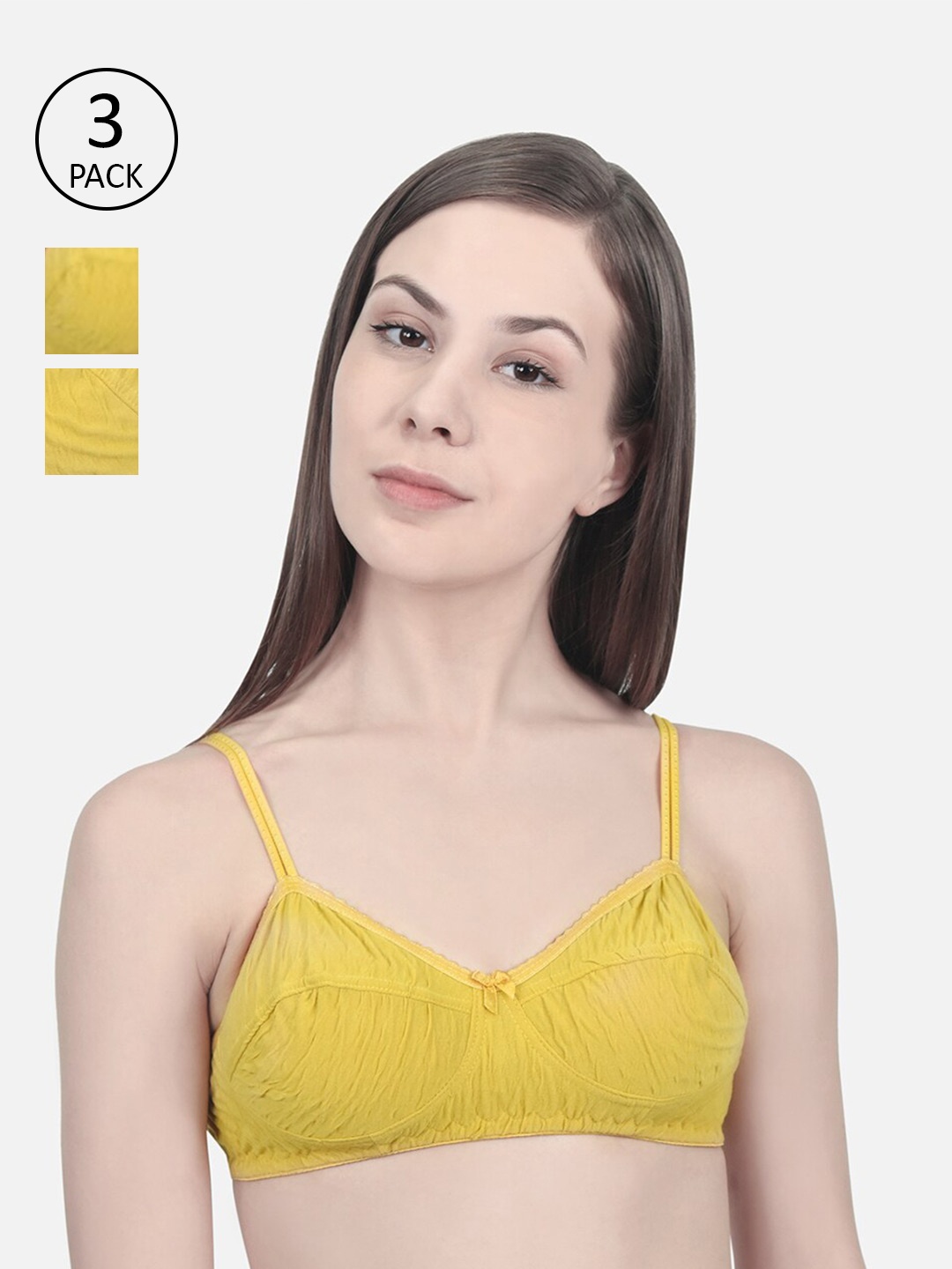 

Innocence Pack Of 3 Mustard Everyday Bra