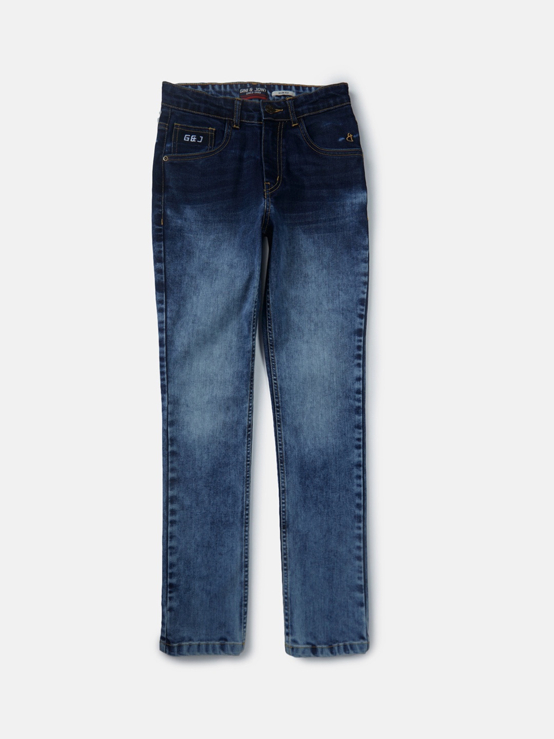 

Gini and Jony Boys Blue Heavy Fade Jeans