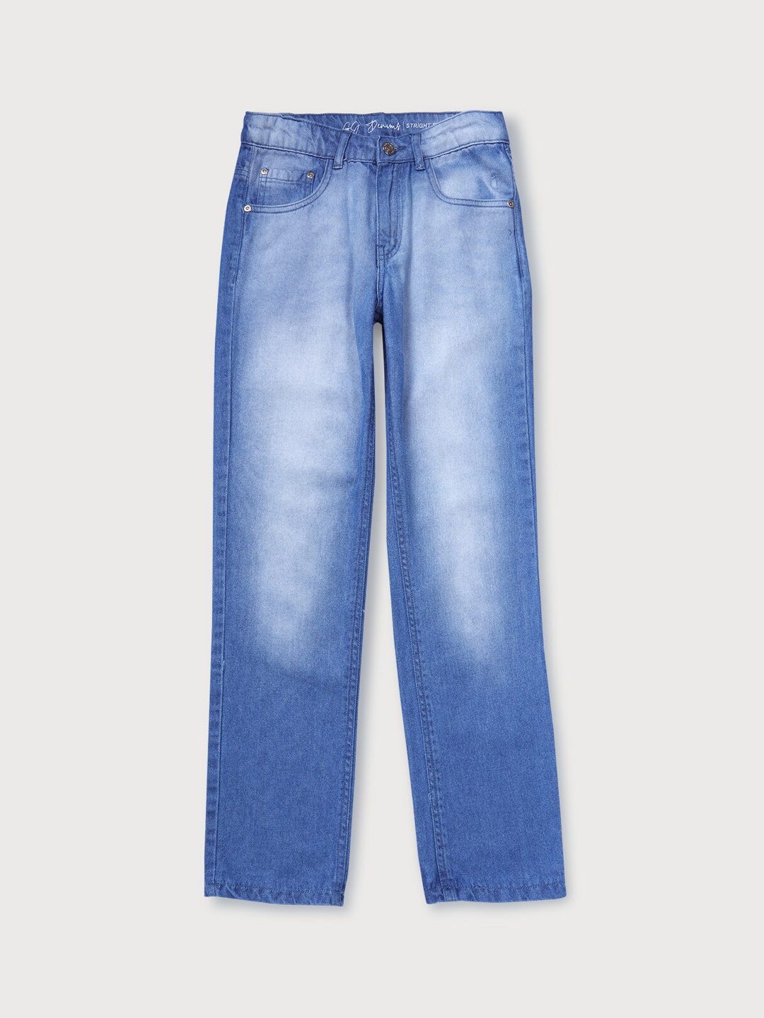 

Gini and Jony Boys Blue Mildly Distressed Light Fade Jeans