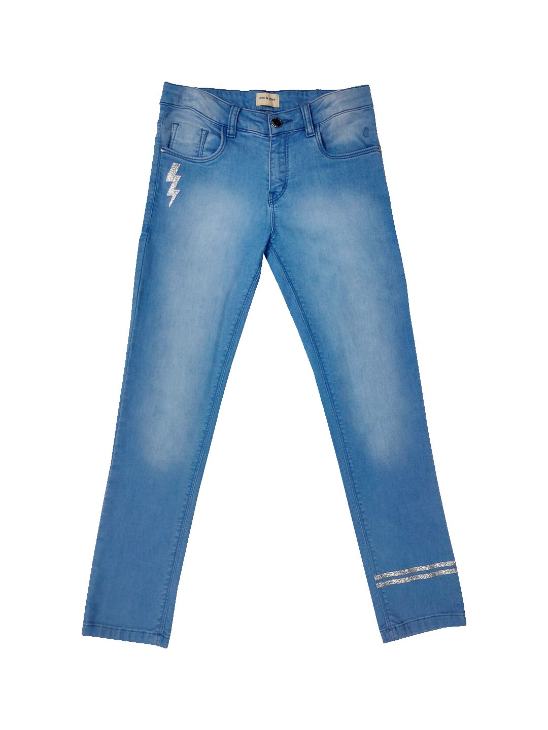 

Gini and Jony Girls Blue Low Distress Light Fade Jeans
