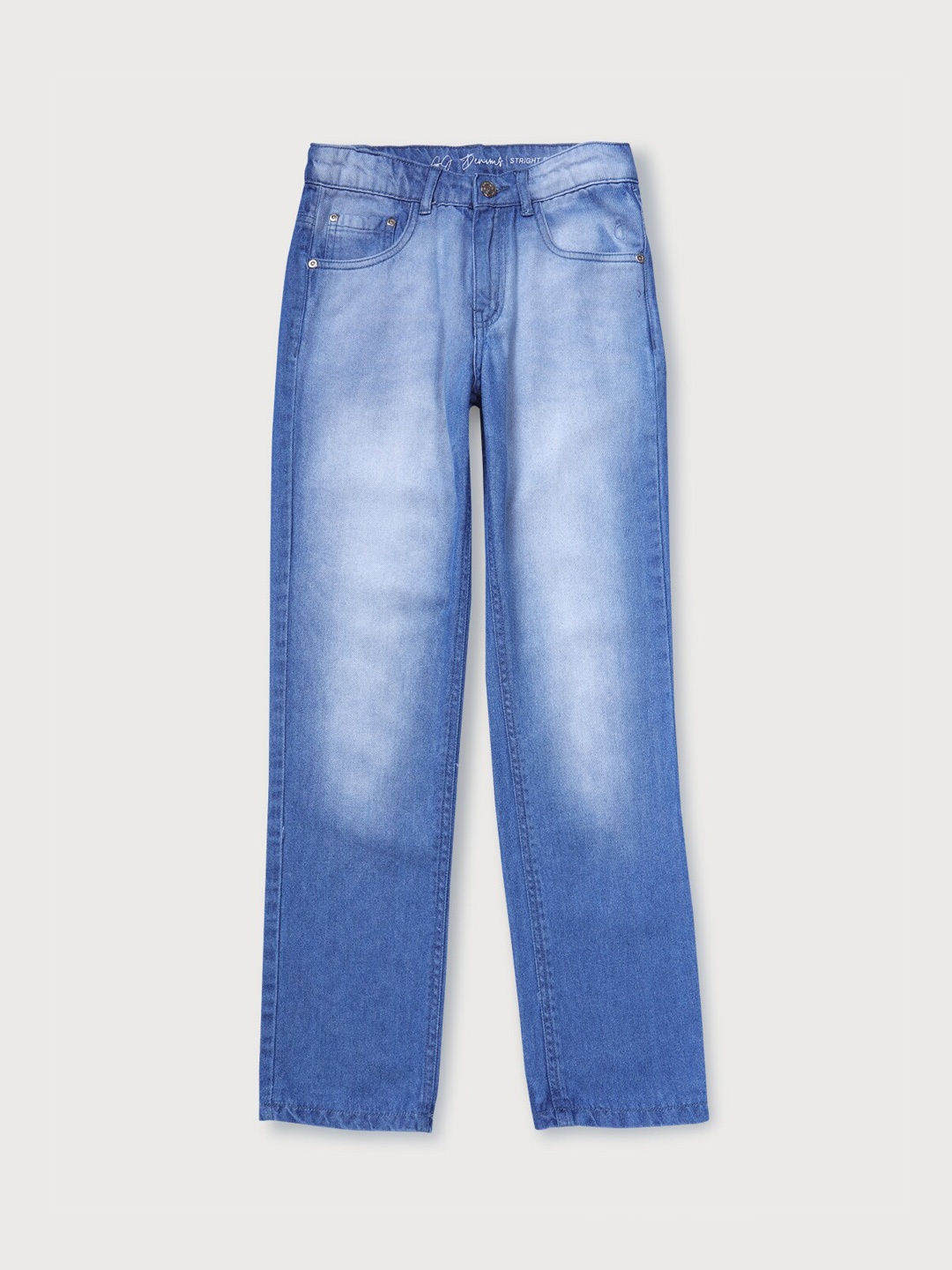 

Gini and Jony Boys Blue Mildly Distressed Light Fade Jeans