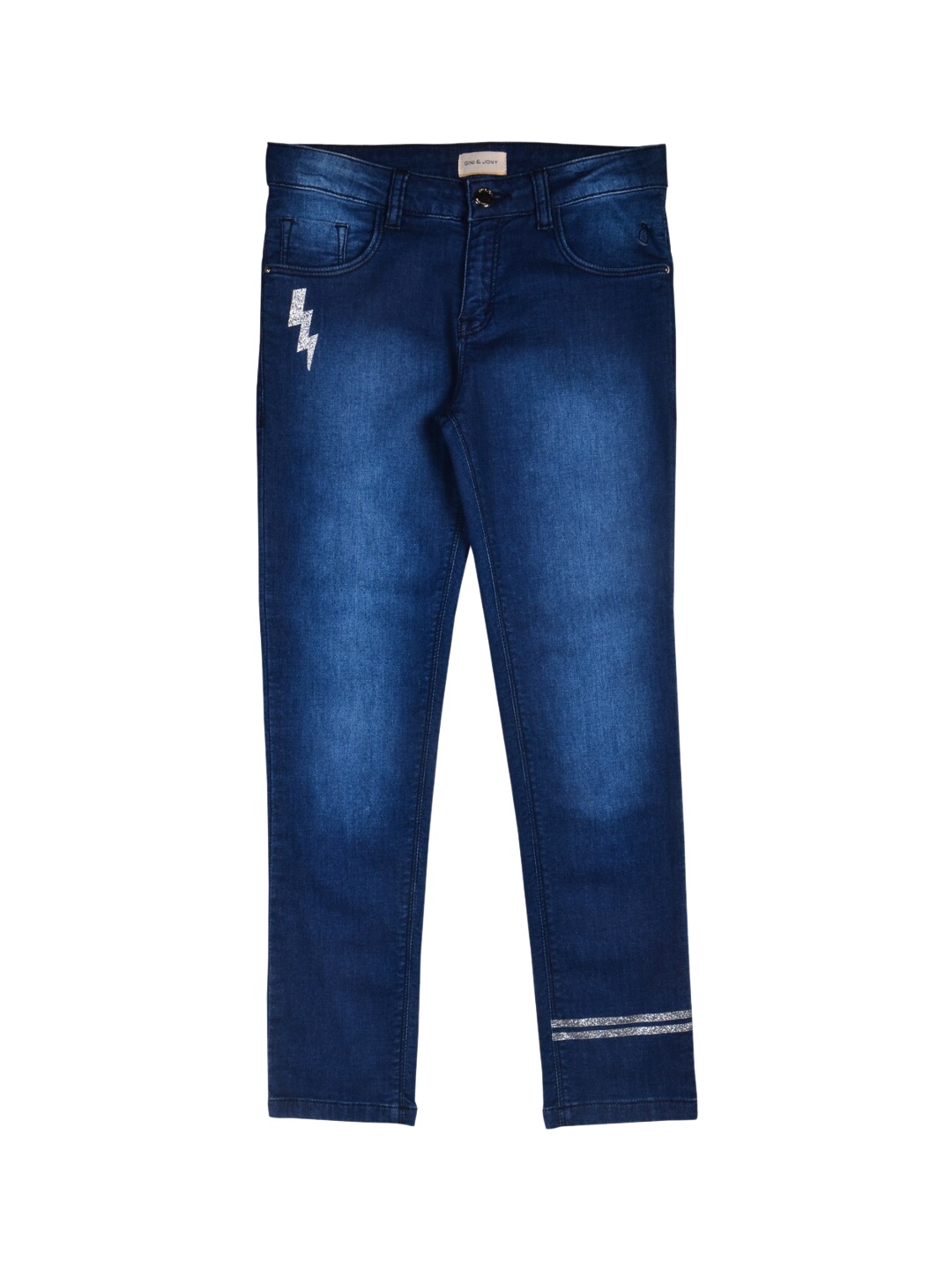 

Gini and Jony Girls Blue Low Distress Light Fade Jeans