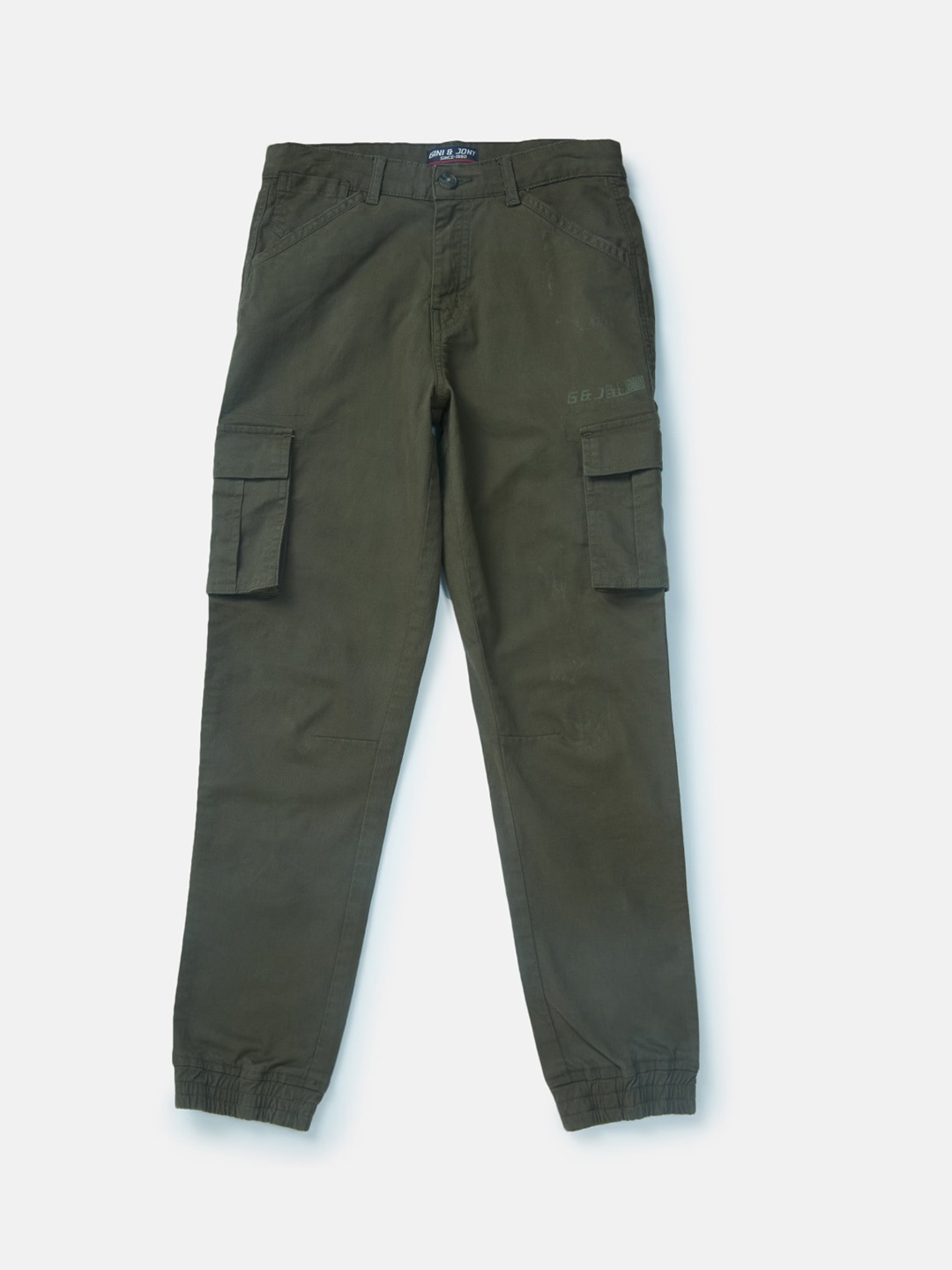 

Gini and Jony Boys Olive Green Joggers Trousers