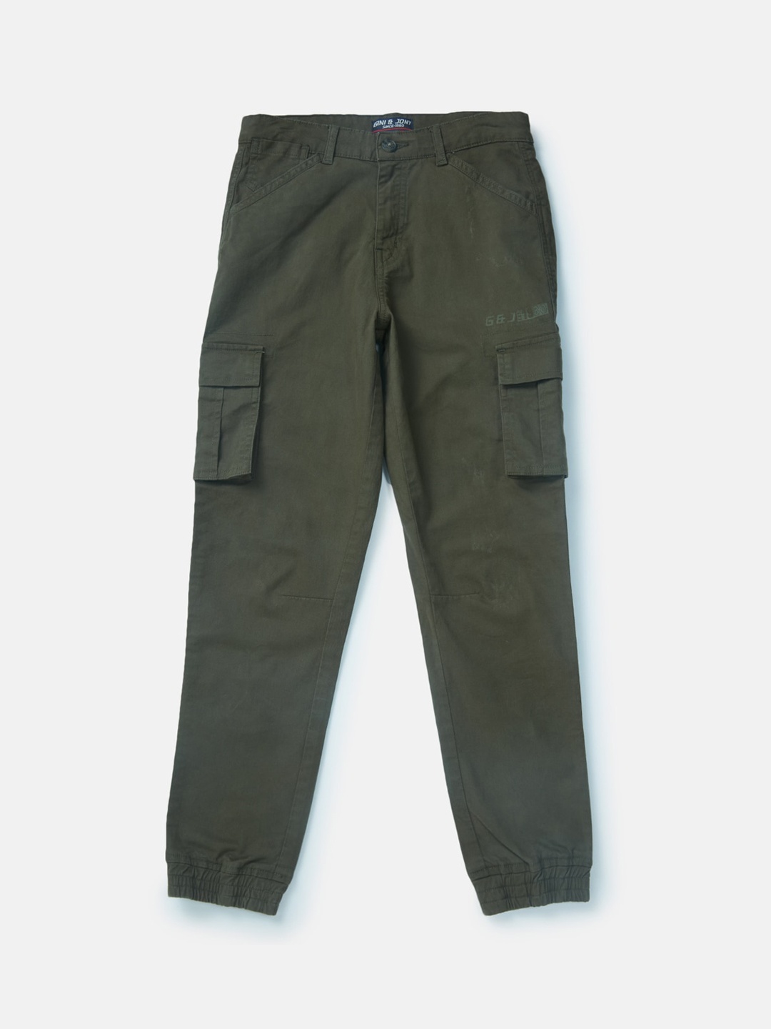 

Gini and Jony Boys Olive Green Joggers Trousers