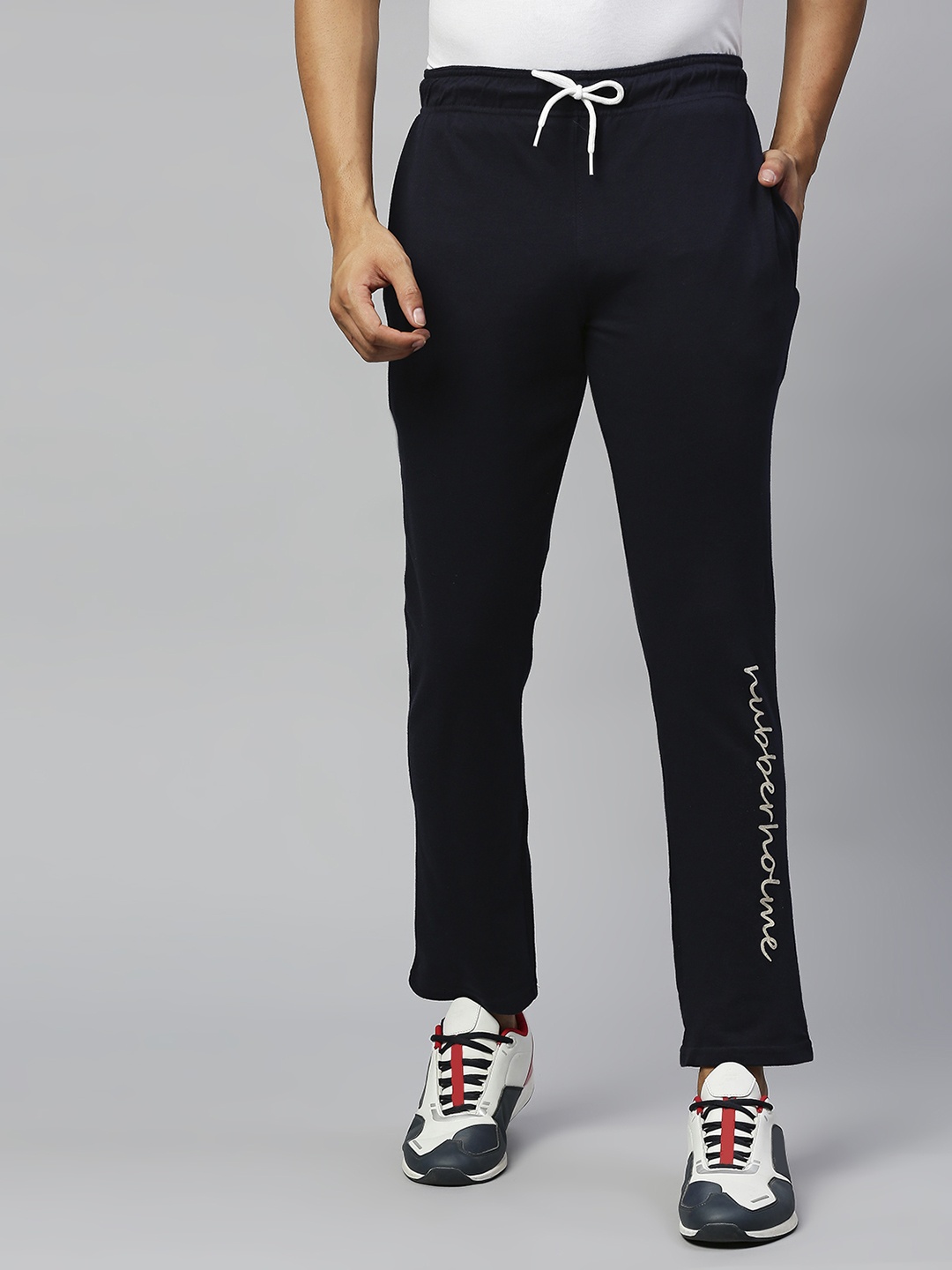 

Hubberholme Navy Slim Fit Track Pants, Navy blue