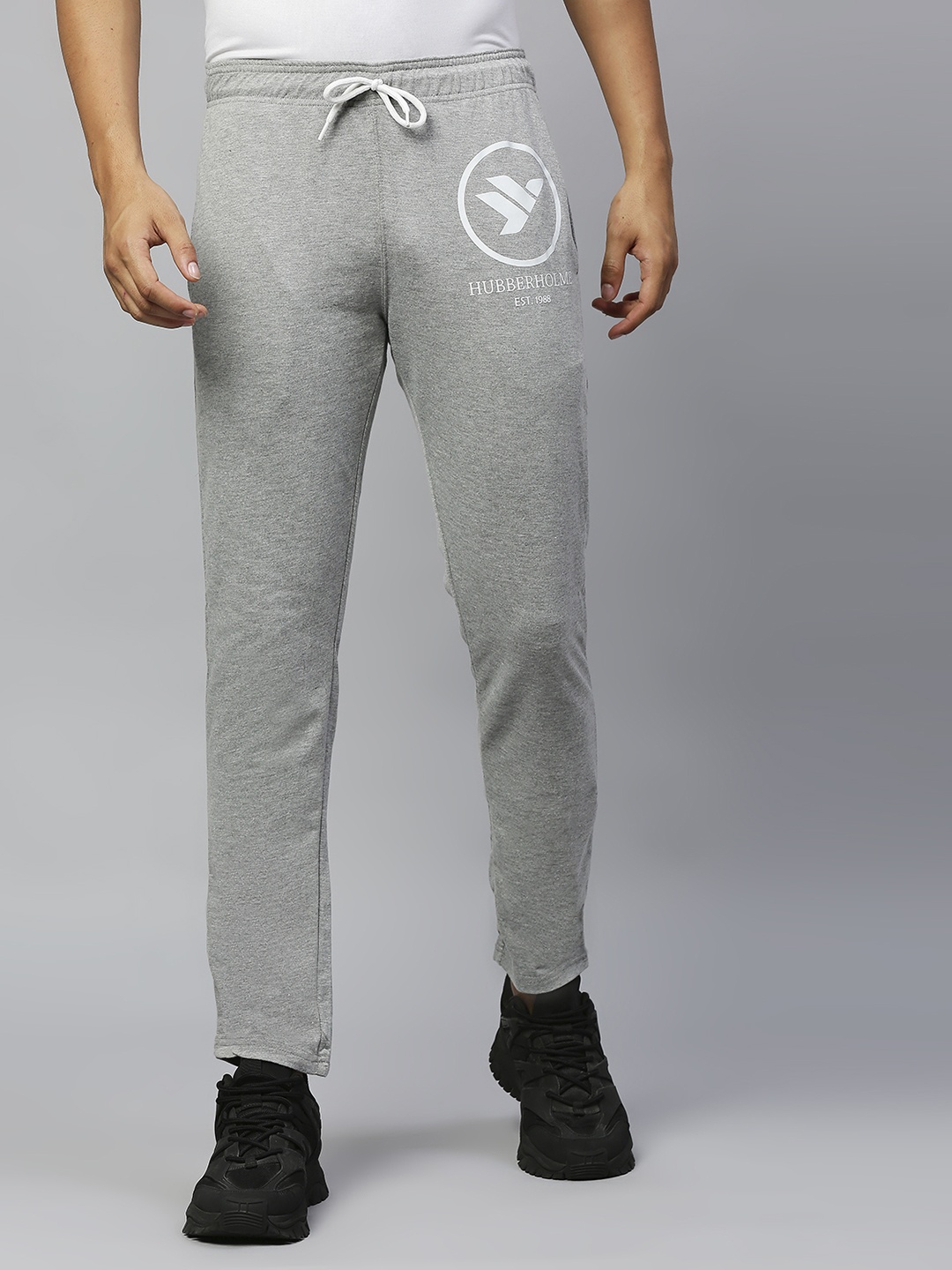 

Hubberholme Grey Melange Slim Fit Track Pants