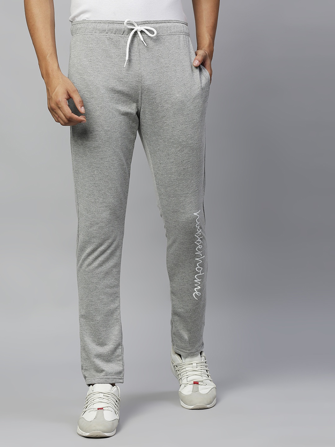 

Hubberholme Men Grey Melange Slim Fit Track Pants