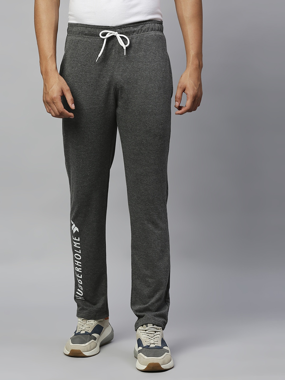 

Hubberholme Men Charcoal Grey Slim Fit Track Pants