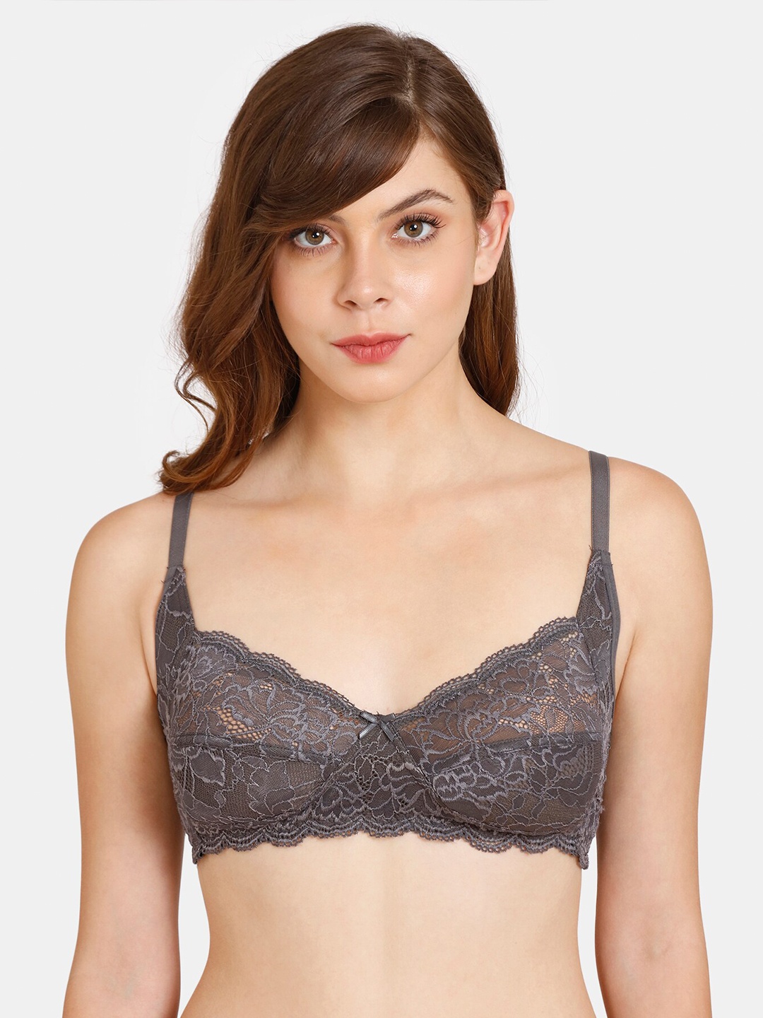 

Rosaline by Zivame Taupe Floral Bra