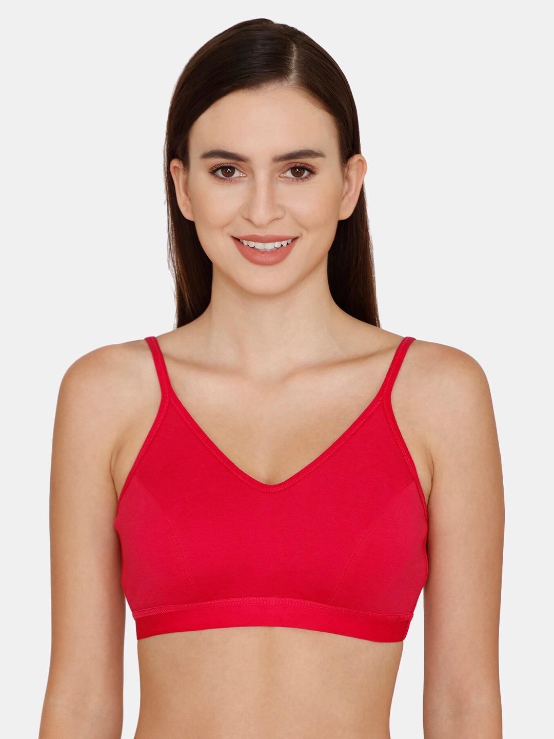 

Rosaline by Zivame Red Non-Padded Workout Bra