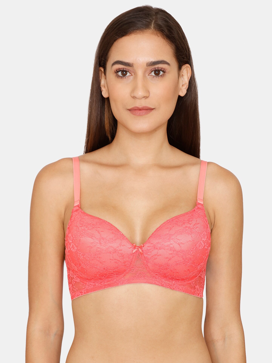 

Rosaline by Zivame Pink Floral Bra RO1059FASHCORNG