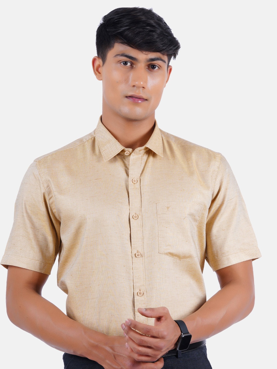 

Ramraj Men Orange Formal Shirt