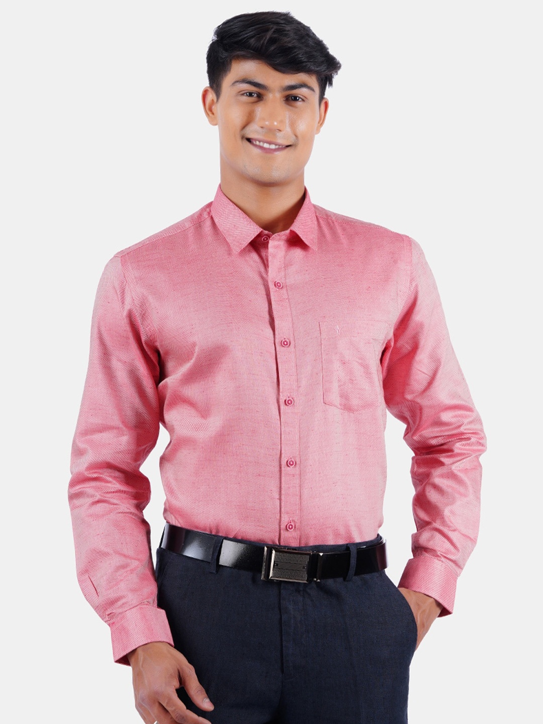 

Ramraj Men Pink Formal Shirt