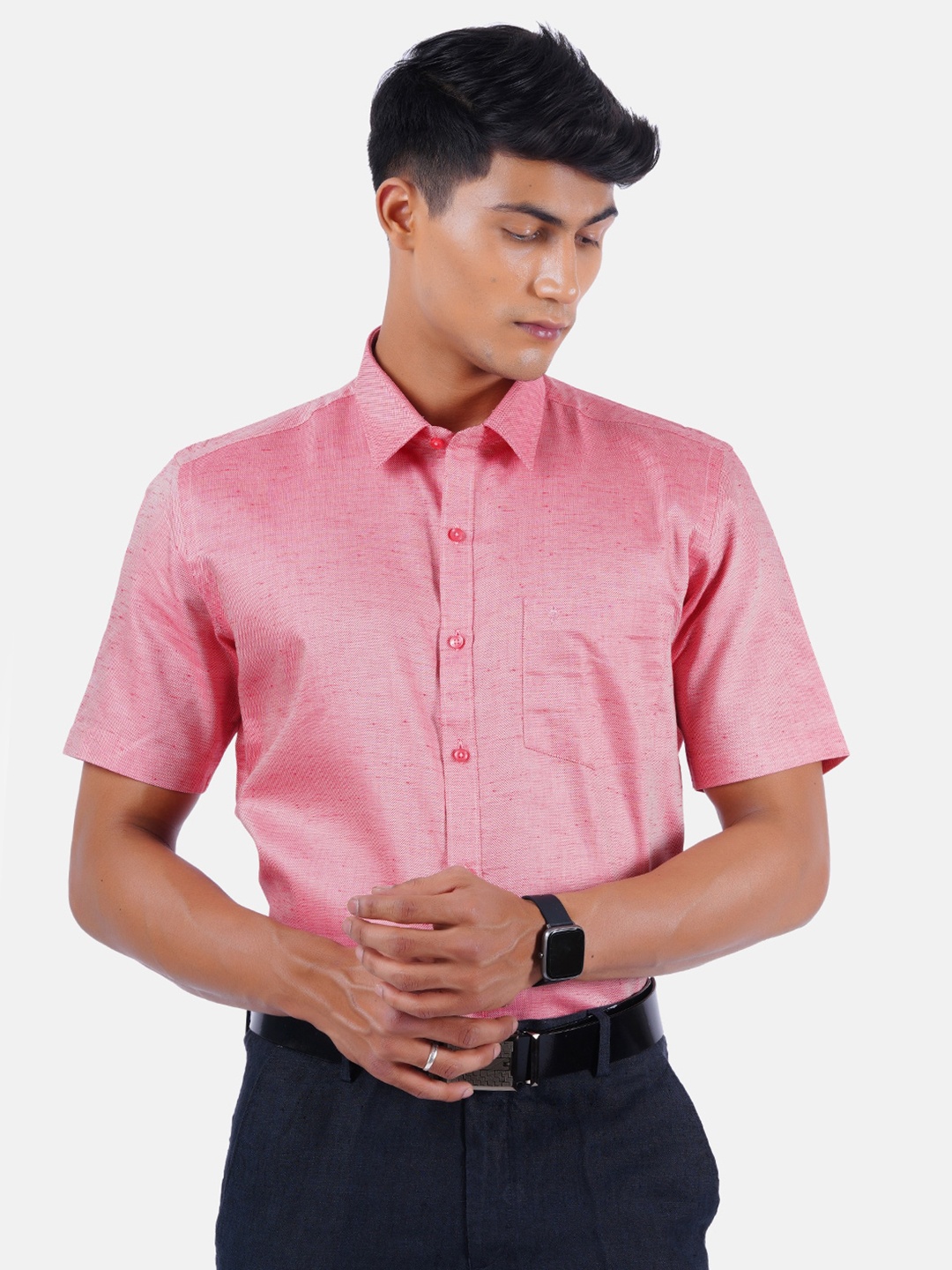 

Ramraj Men Pink Formal Shirt