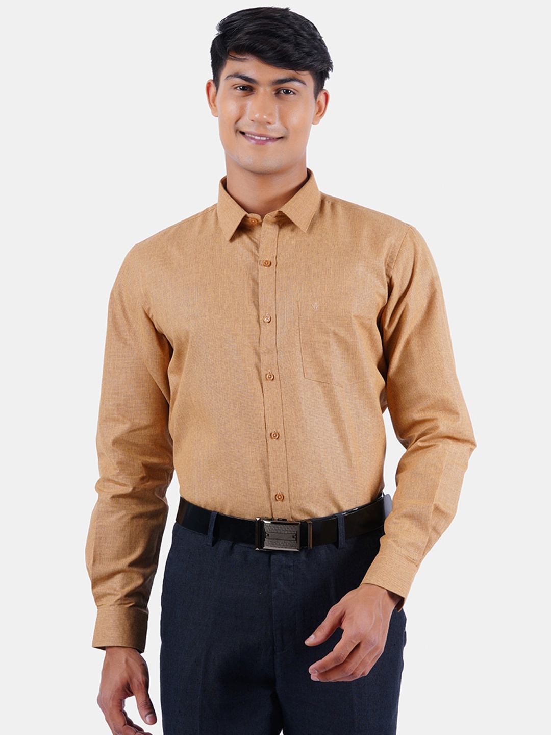 

Ramraj Men Mustard Formal Shirt