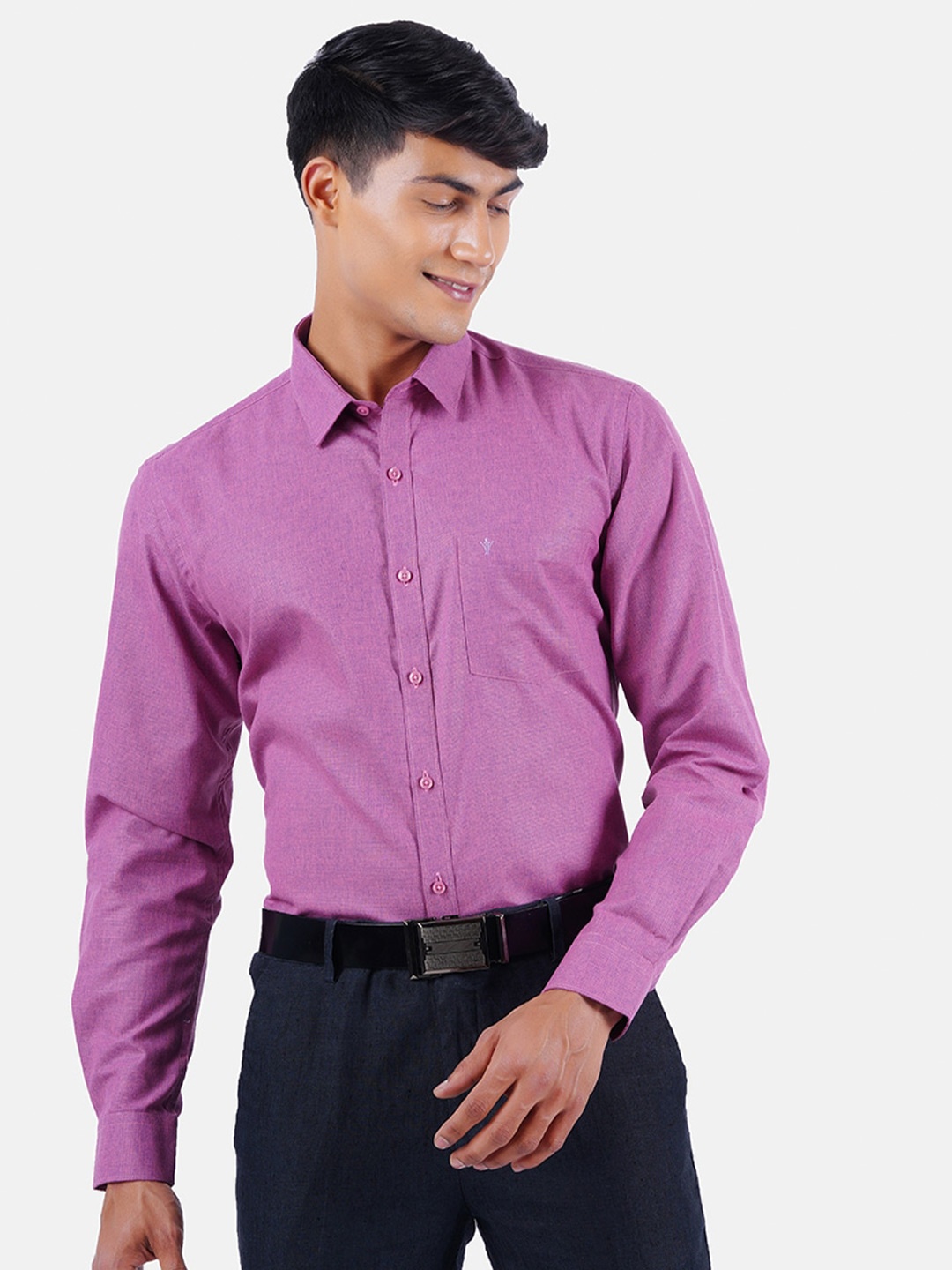 

Ramraj Men Purple Formal Shirt