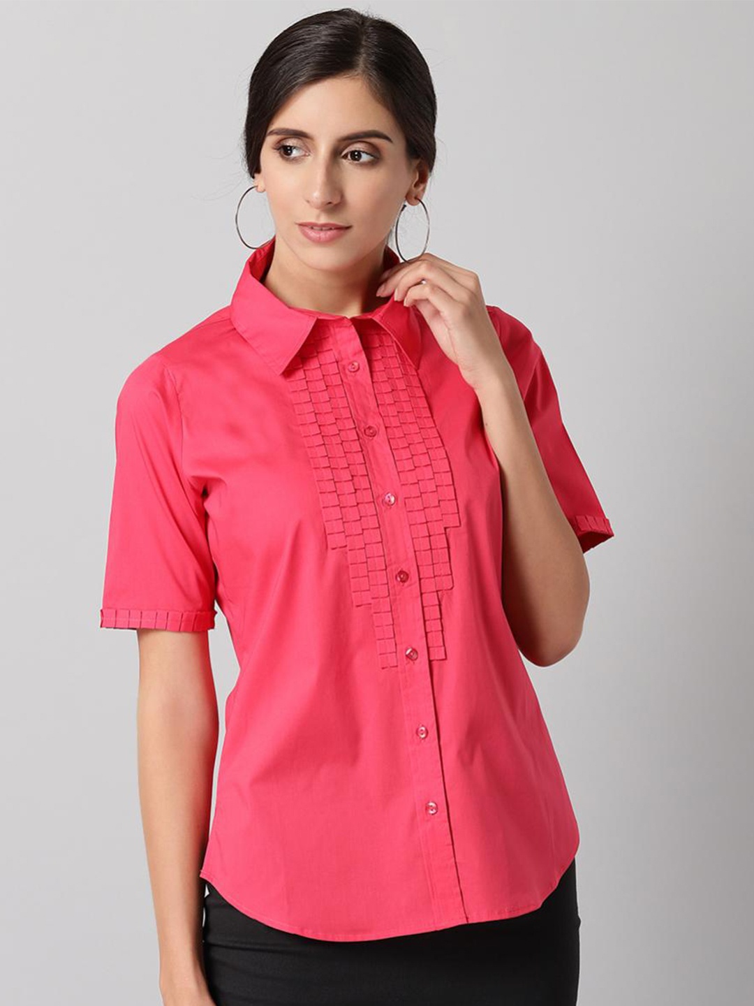 

Lakshita Women Pink Original Casual Shirt