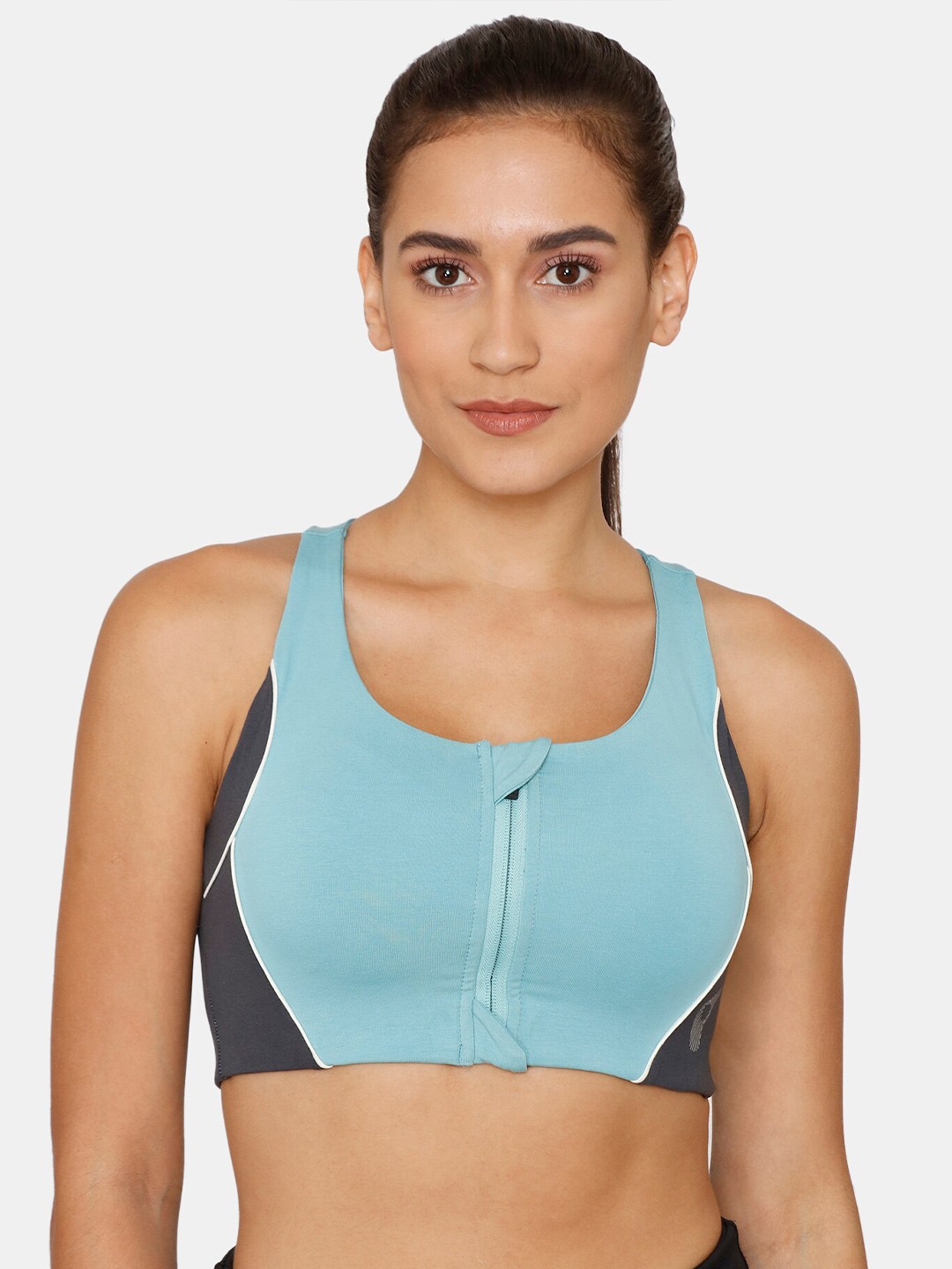 

Zelocity by Zivame Blue & Grey Sports Bra