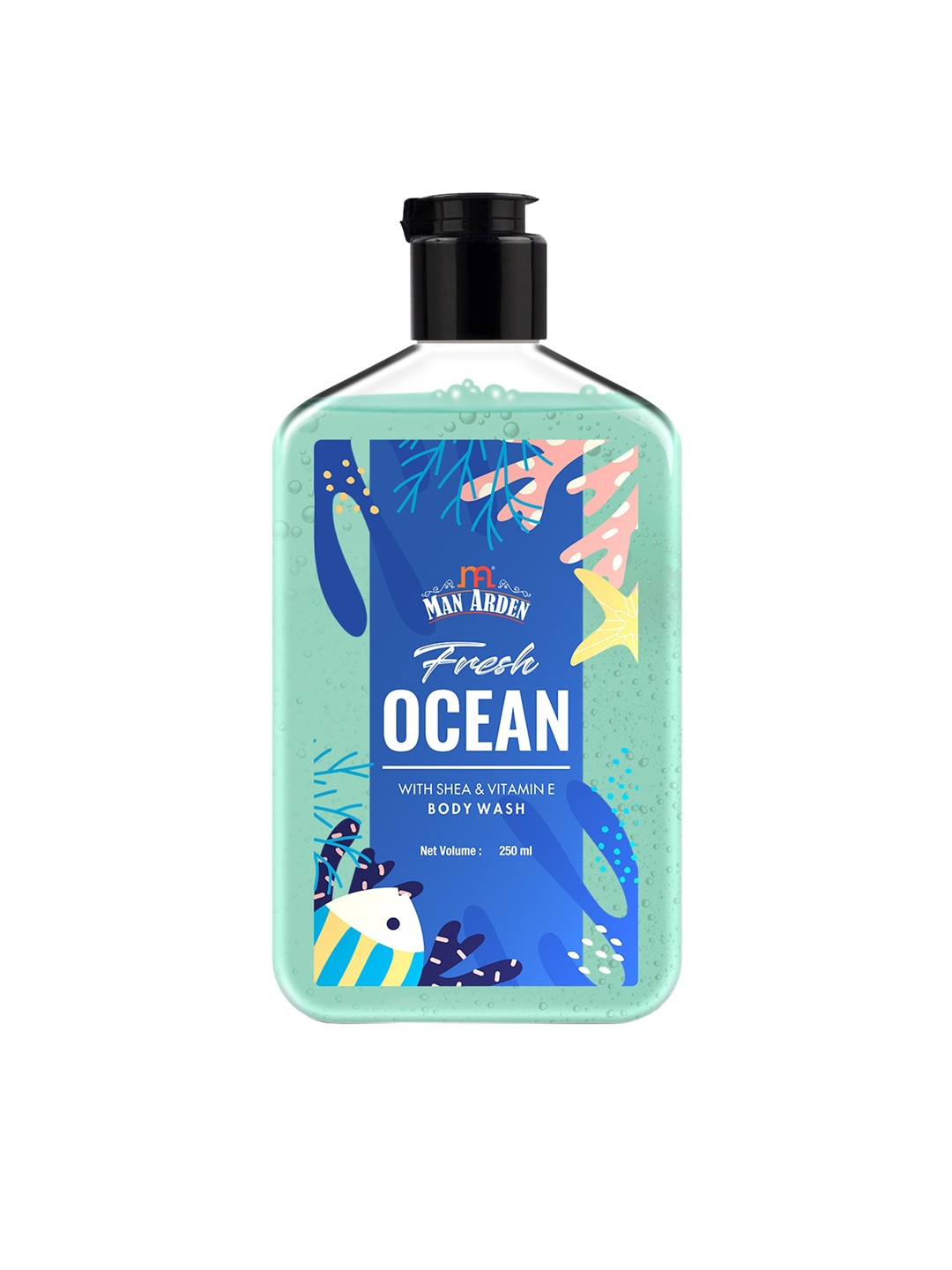 

Man Arden Men Fresh Ocean Luxury Body Wash with Shea & Vitamin E - 250 ml, Blue