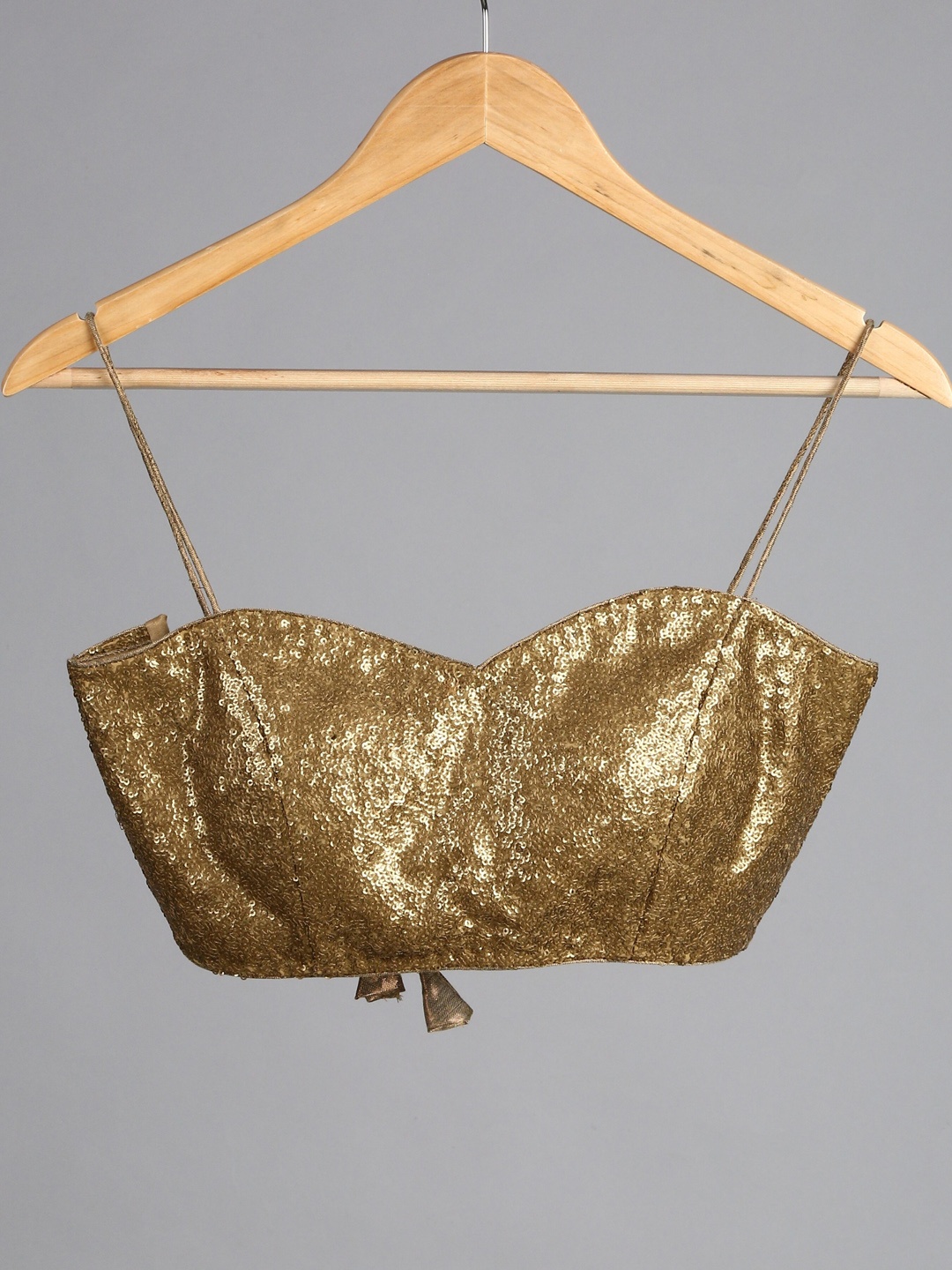 

Swtantra Gold-Coloured Sequinned Saree Blouse