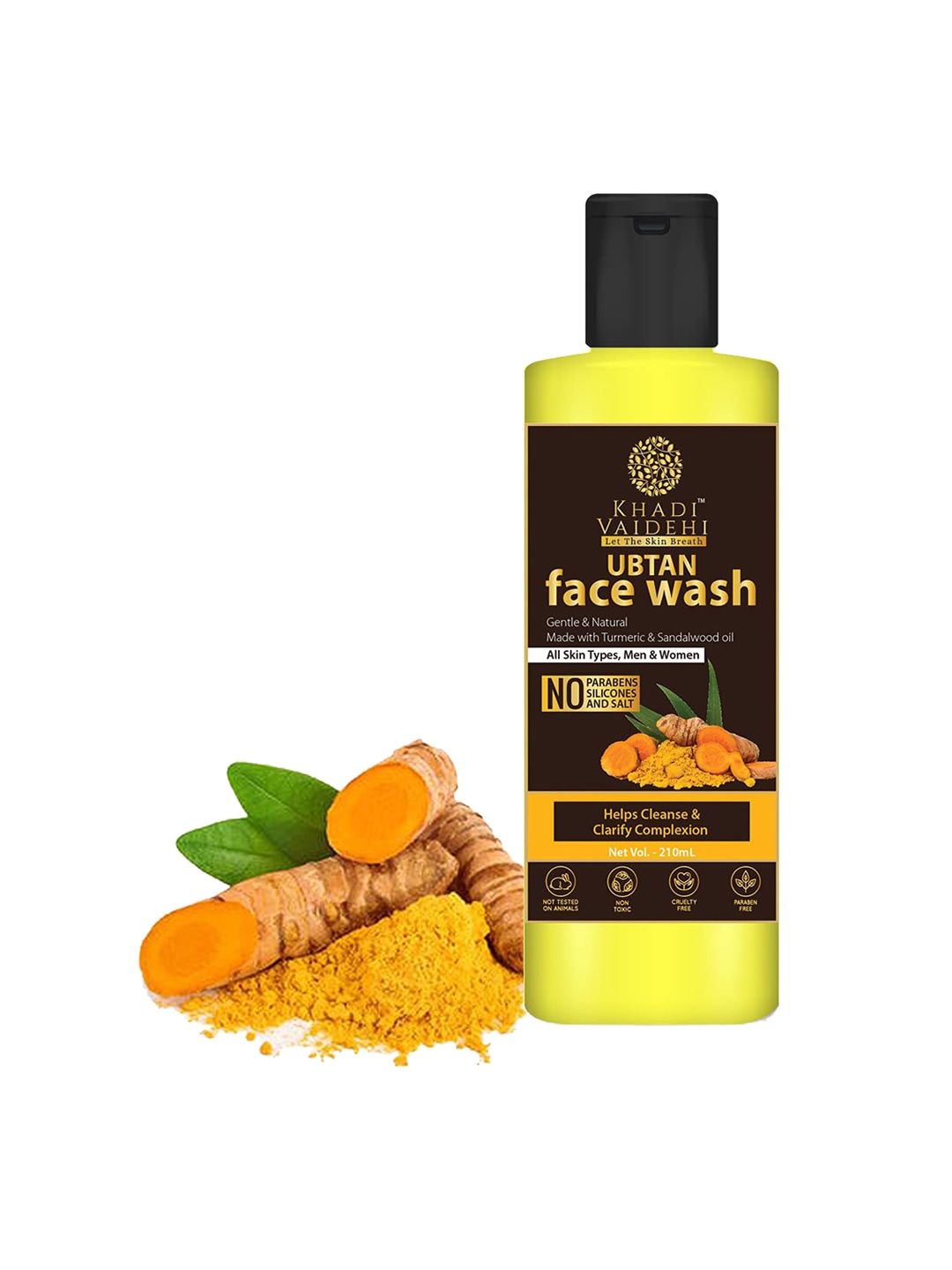 

Khadi Vaidehi Ubtan Face Wash with Turmeric & Sandalwood Oil - 210 ml, Yellow