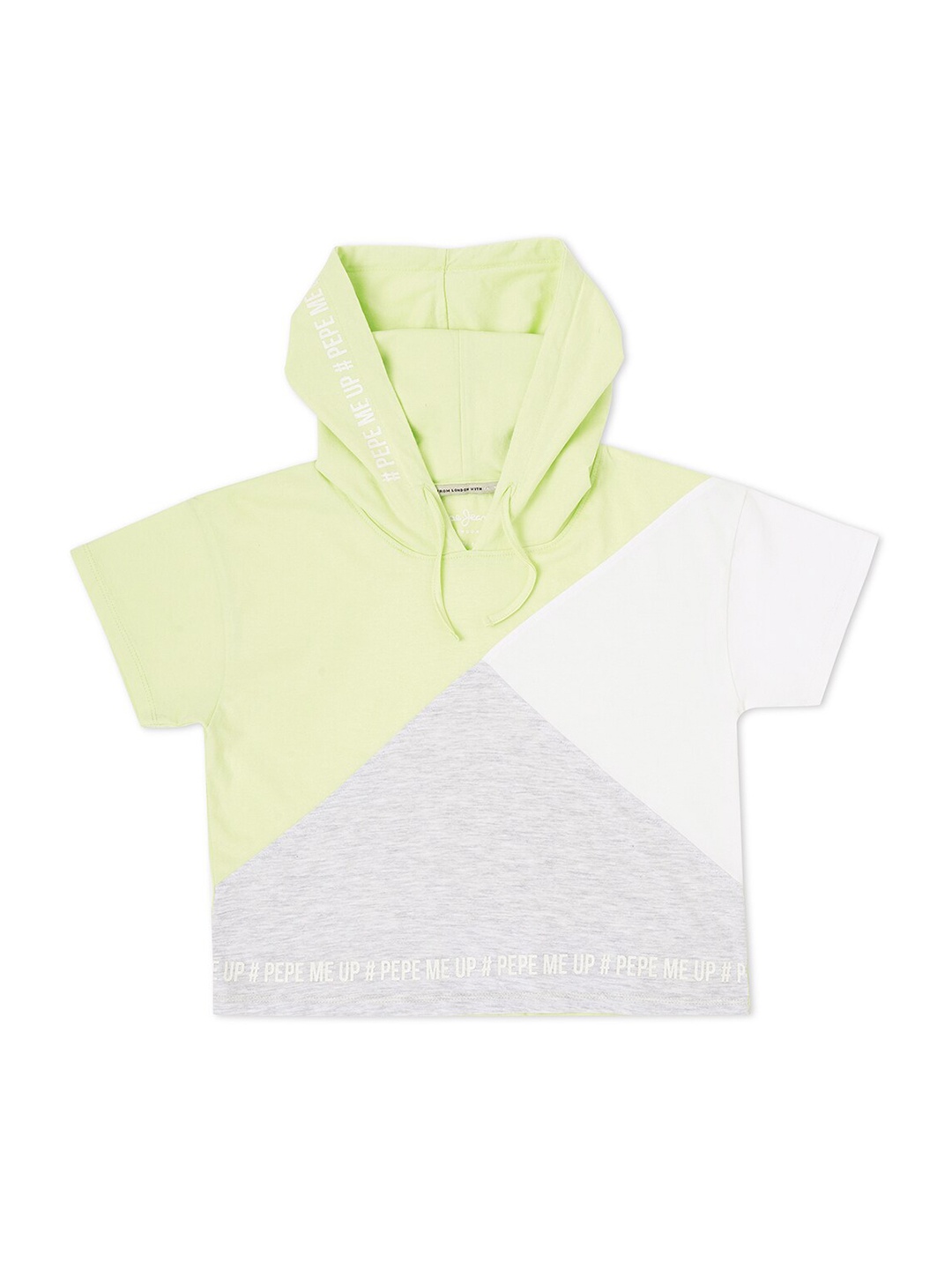 

Pepe Jeans Girls White, Yellow & Grey Hooded T-shirt