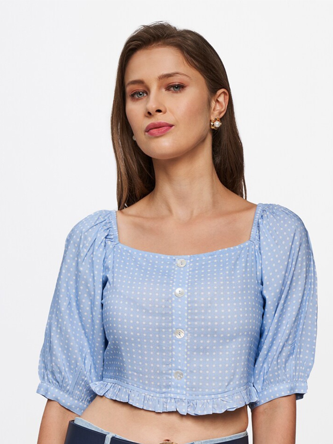 

AND Blue Crop Top