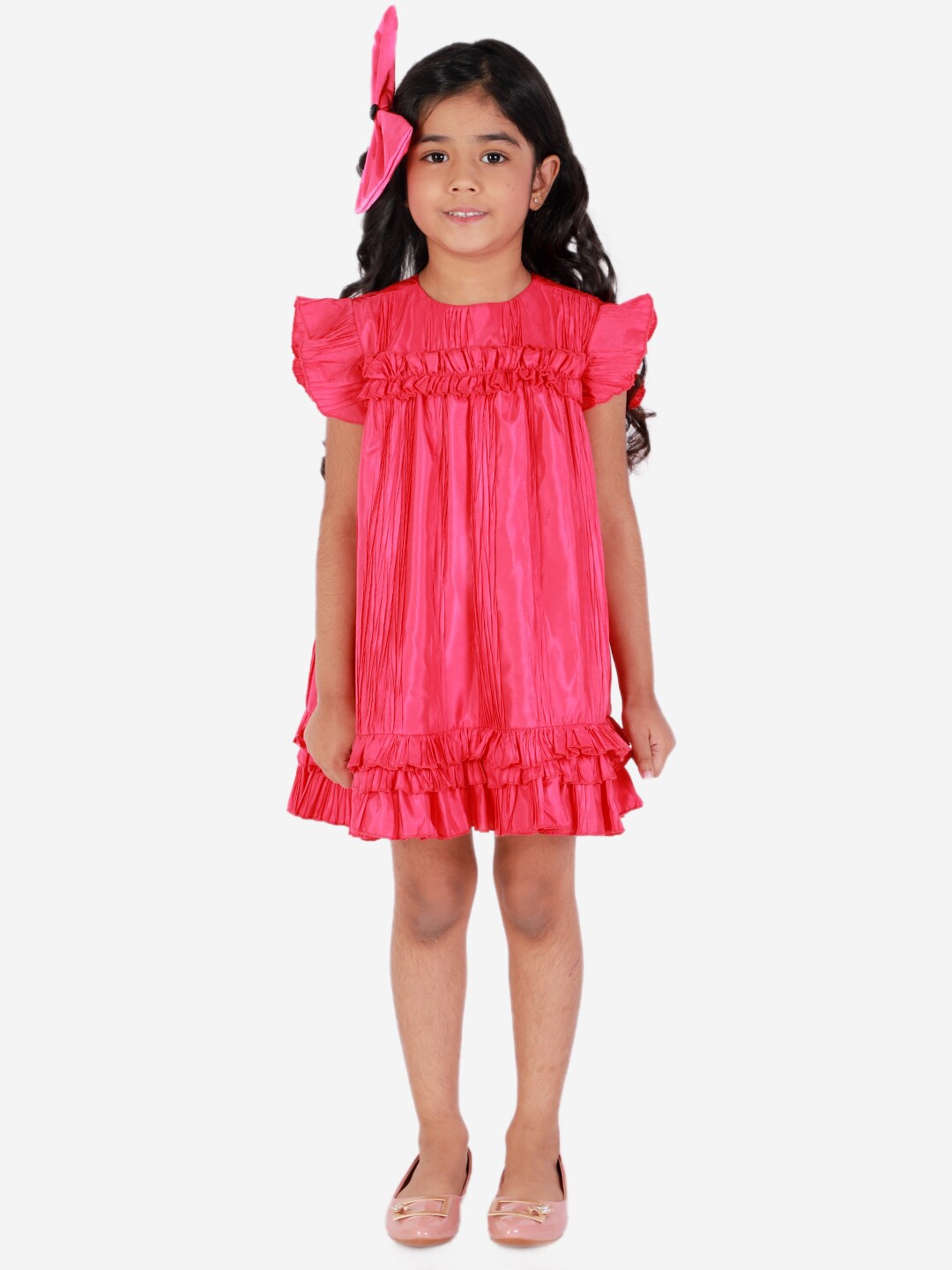 

KidsDew Girls Magenta A-Line Dress