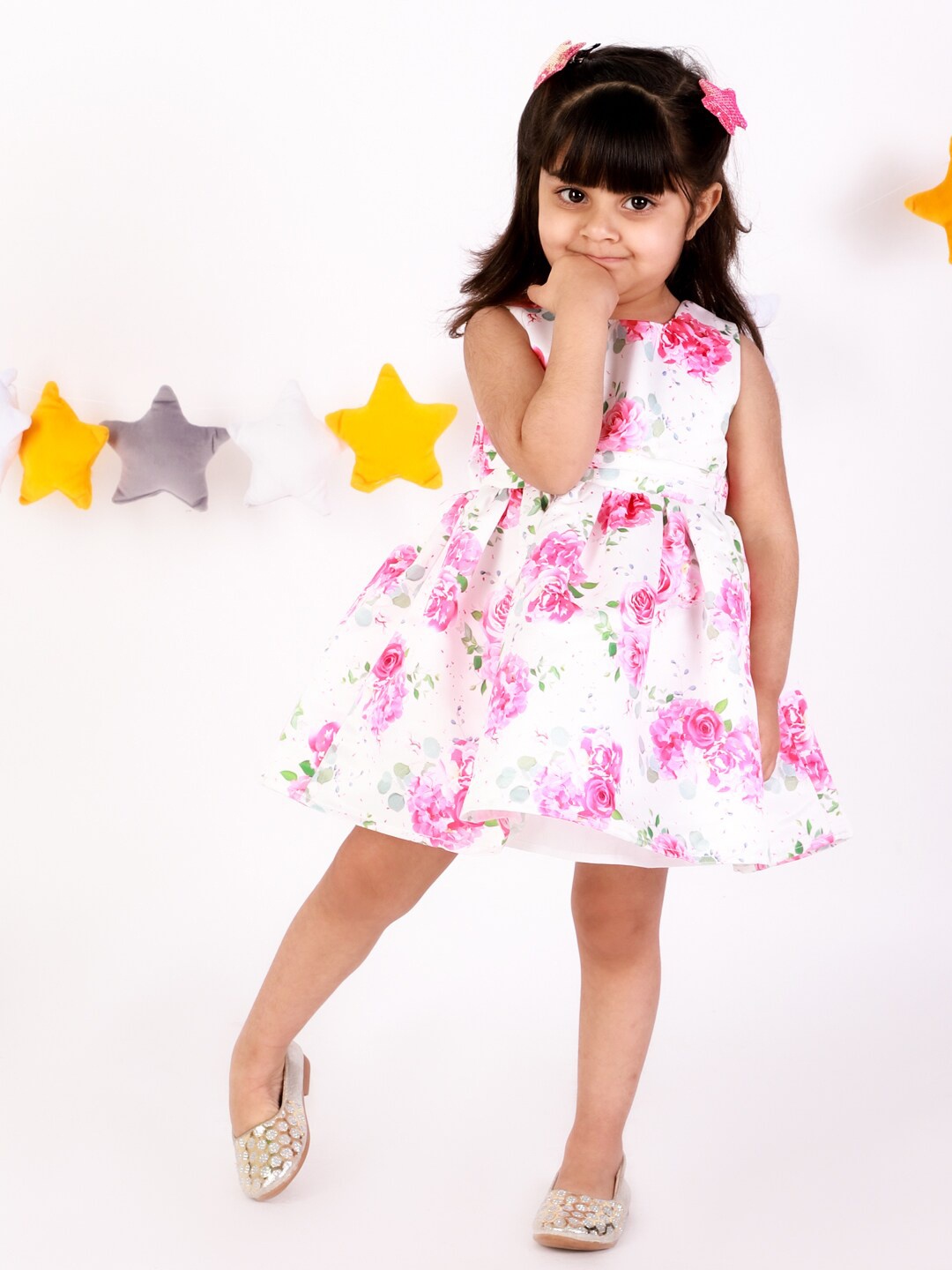 

KidsDew Girls Pink Floral Dress