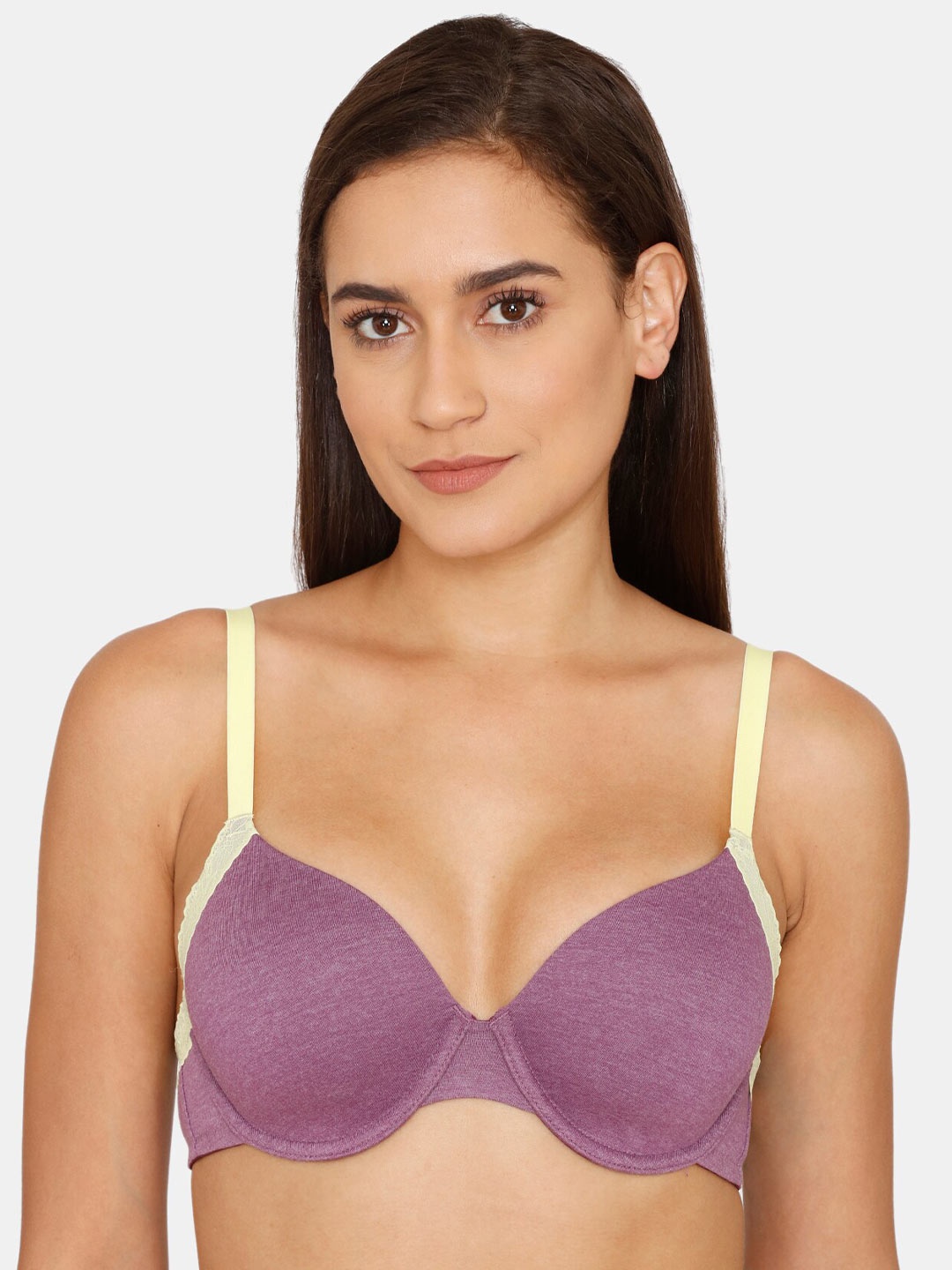 

Zivame Purple Bra Underwired Lightly Padded T-Shirt Bra