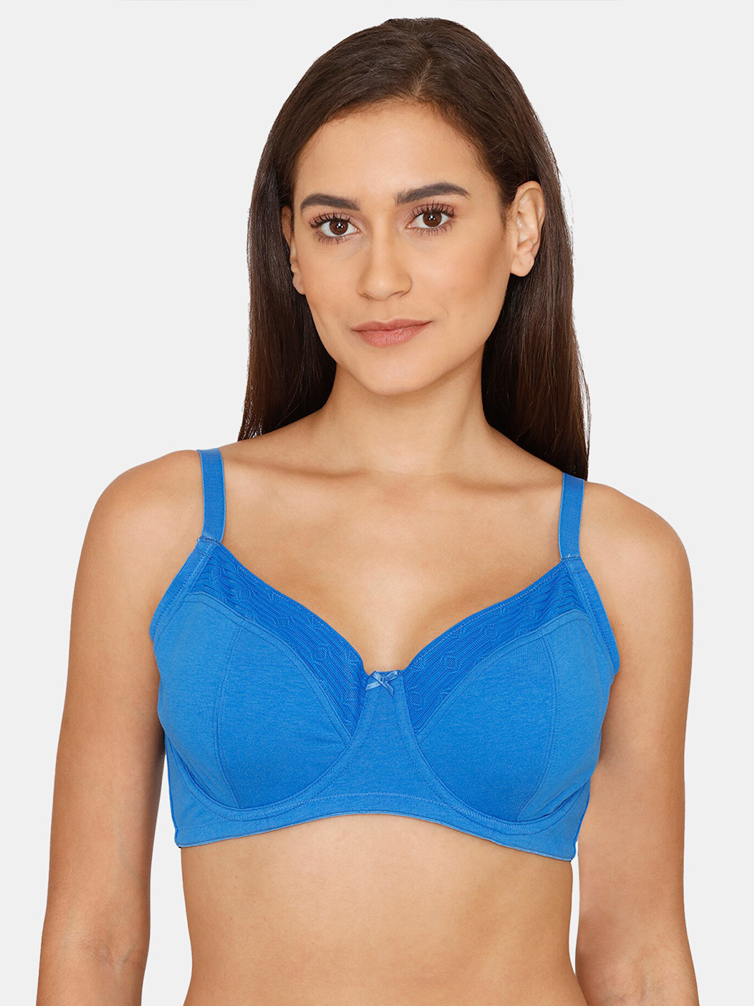 

Zivame Blue Non Padded Underwired Full Coverage Bra